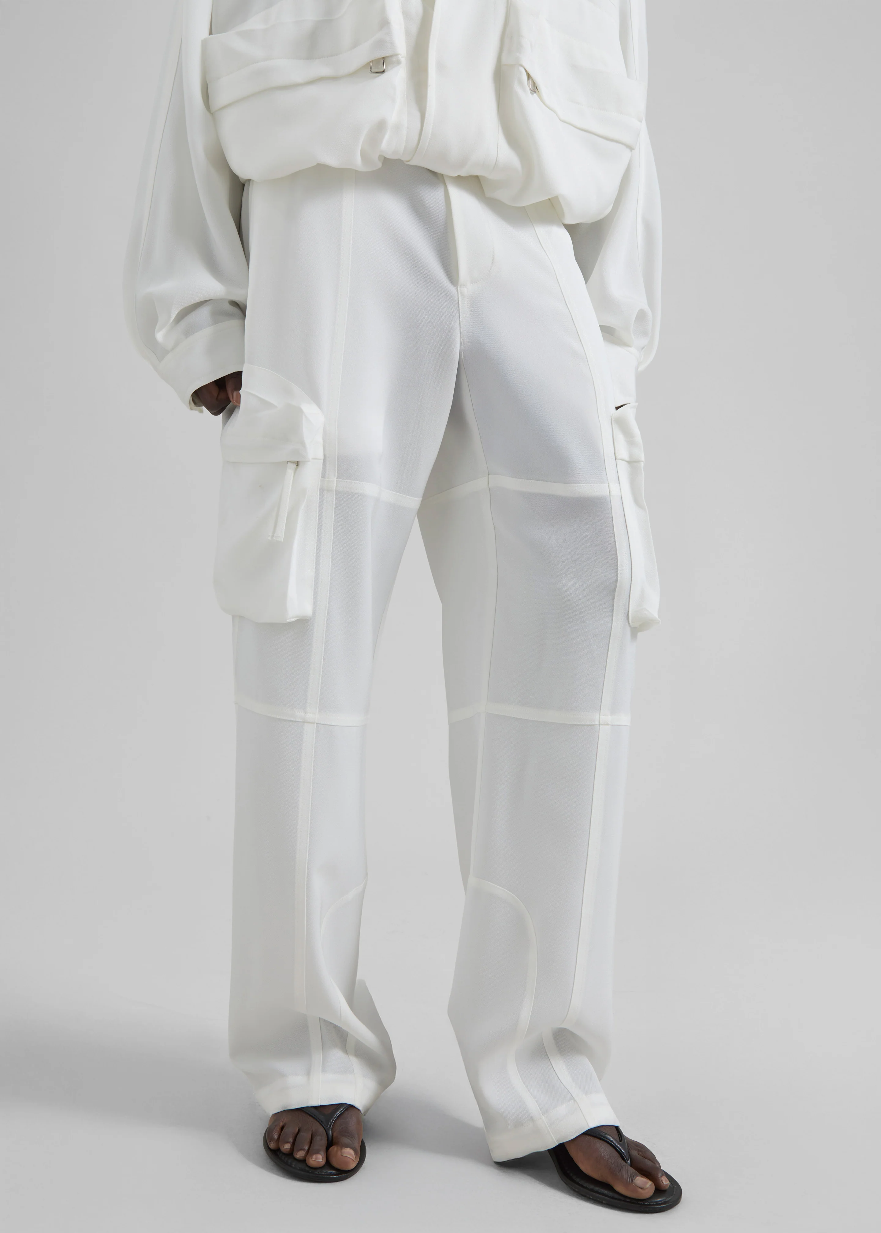 Kelly Fluid Cargo Pants - White - Image 7