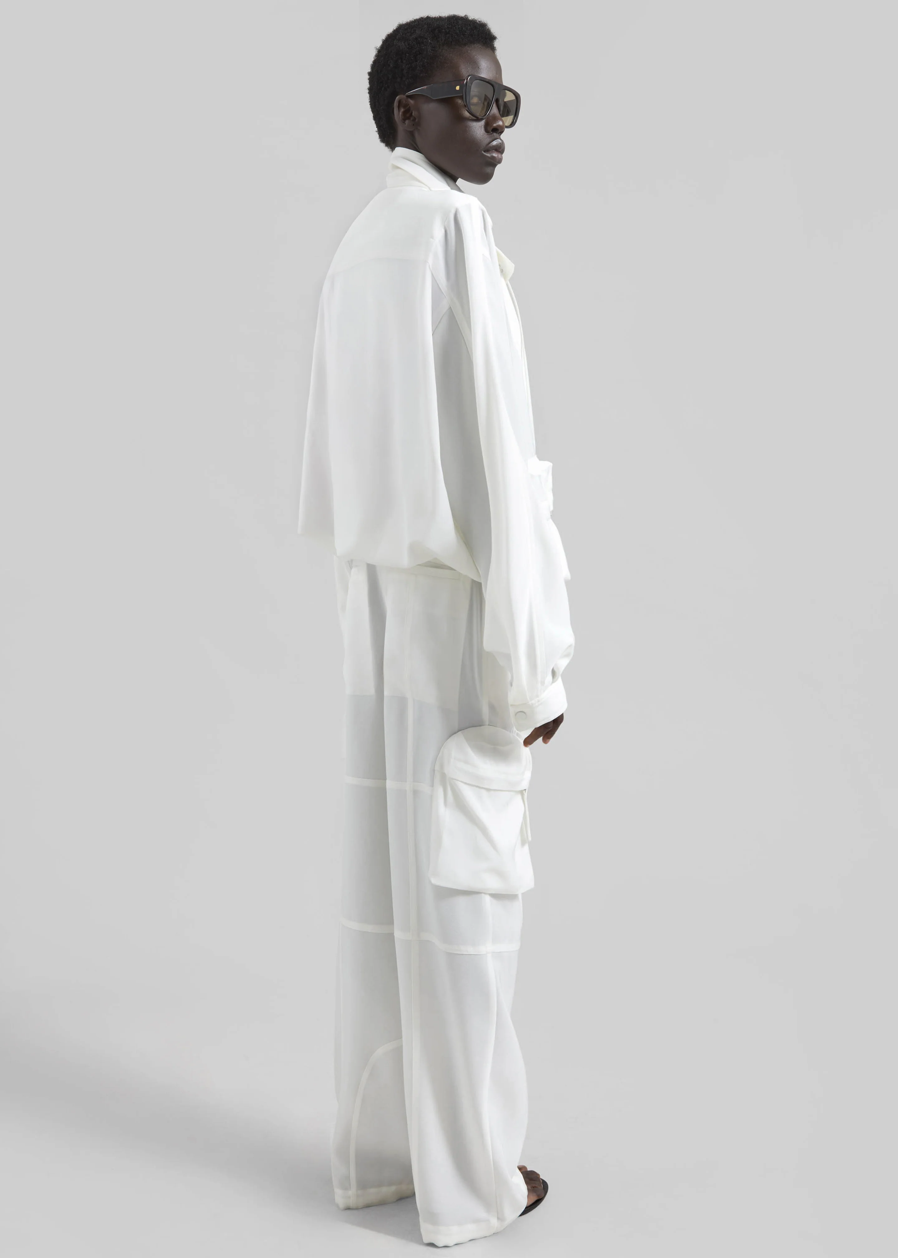 Kelly Fluid Cargo Pants - White - Image 8