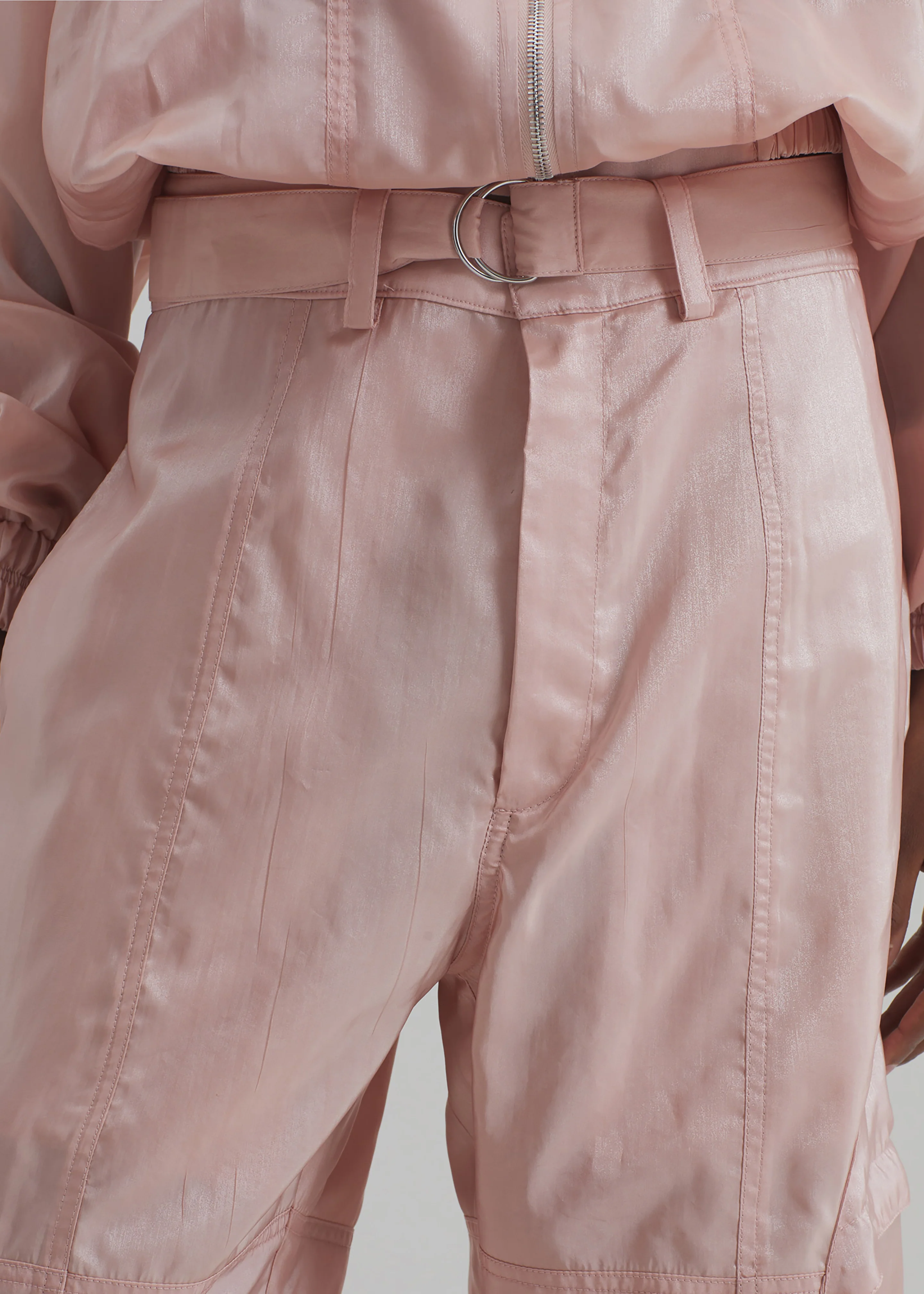 Kelly Sheer Cargo Pants - Pink - Image 4