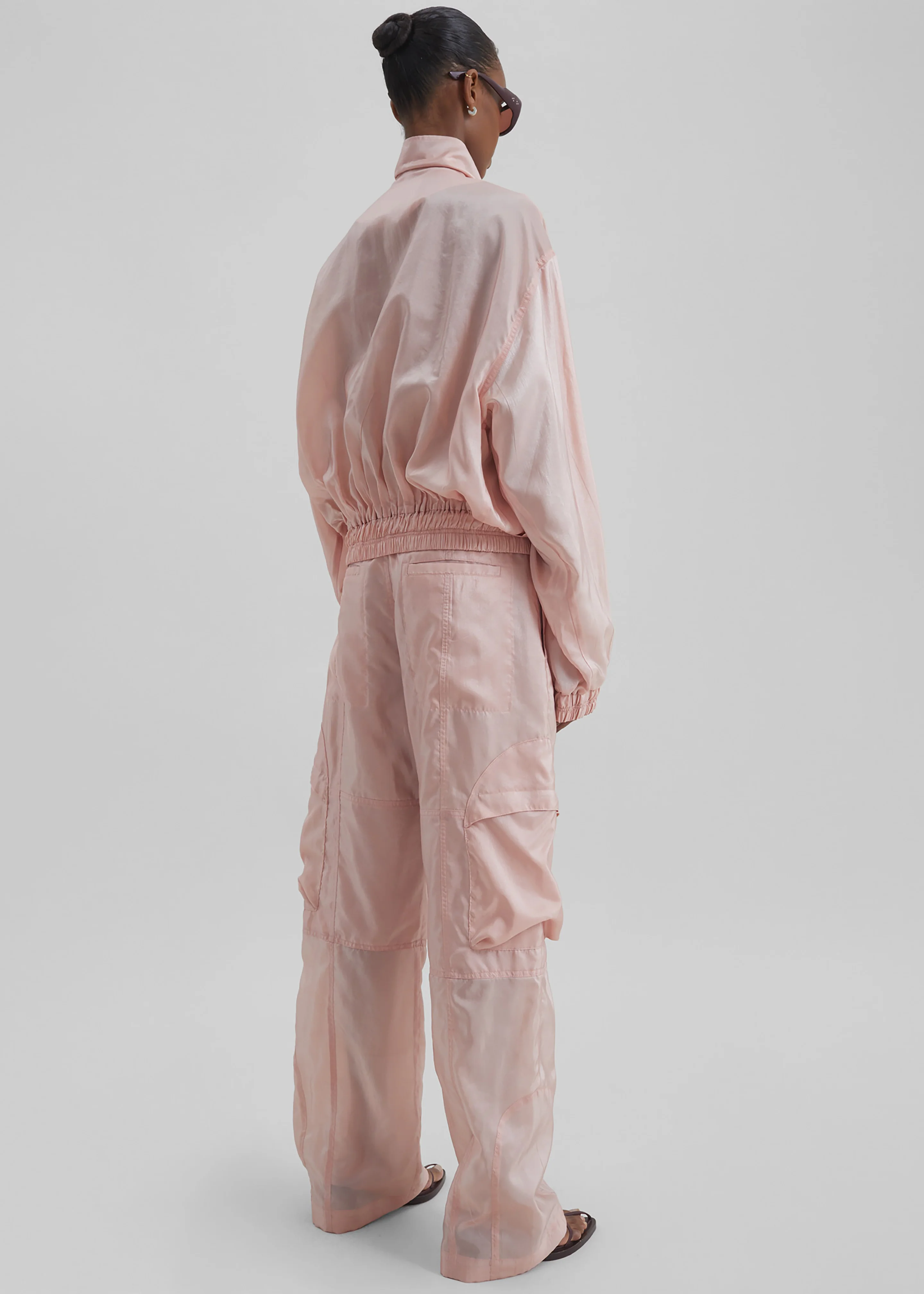 Kelly Sheer Cargo Pants - Pink - Image 7