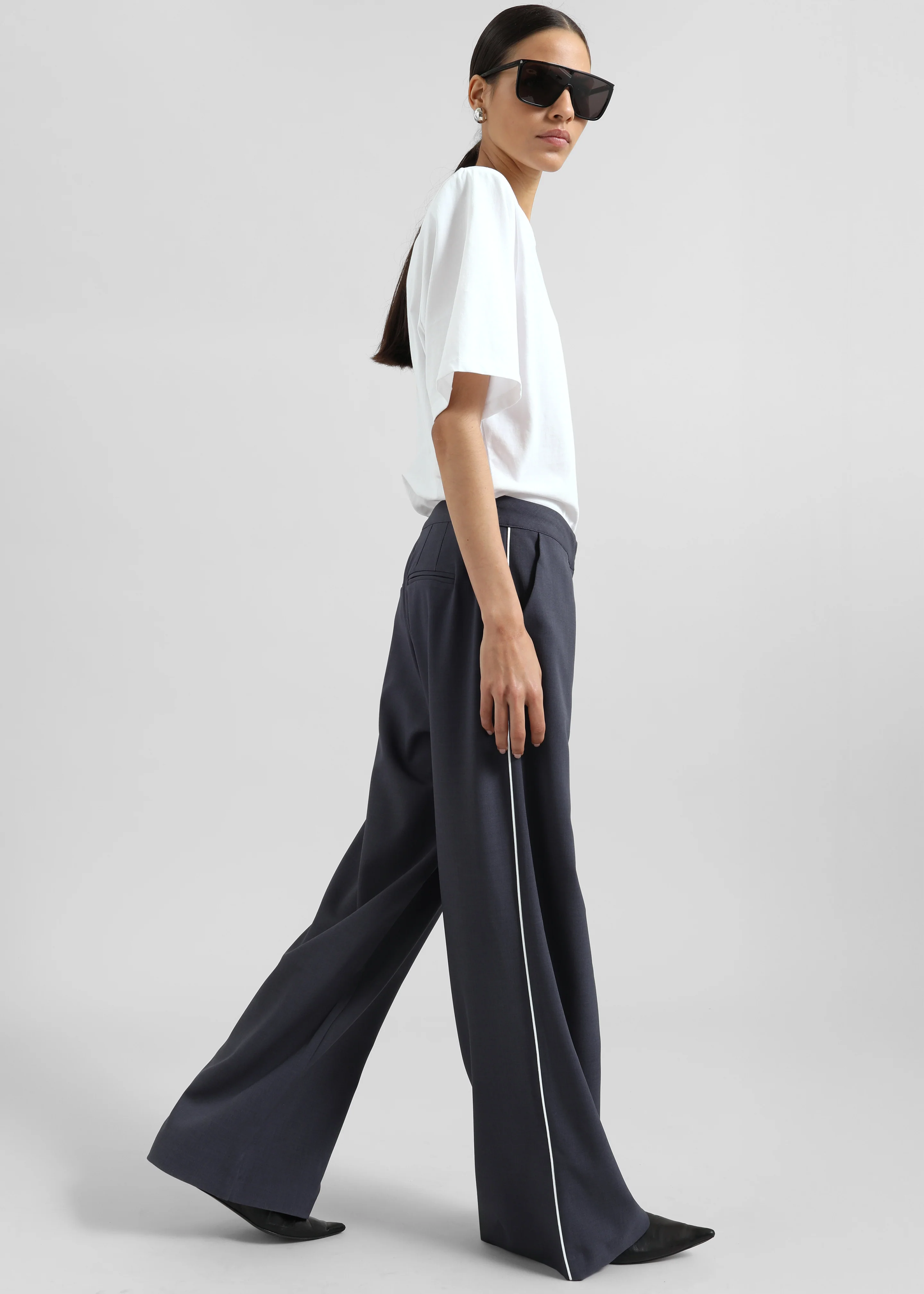 Kemi Contrast Trim Pants - Dark Blue - Image 6