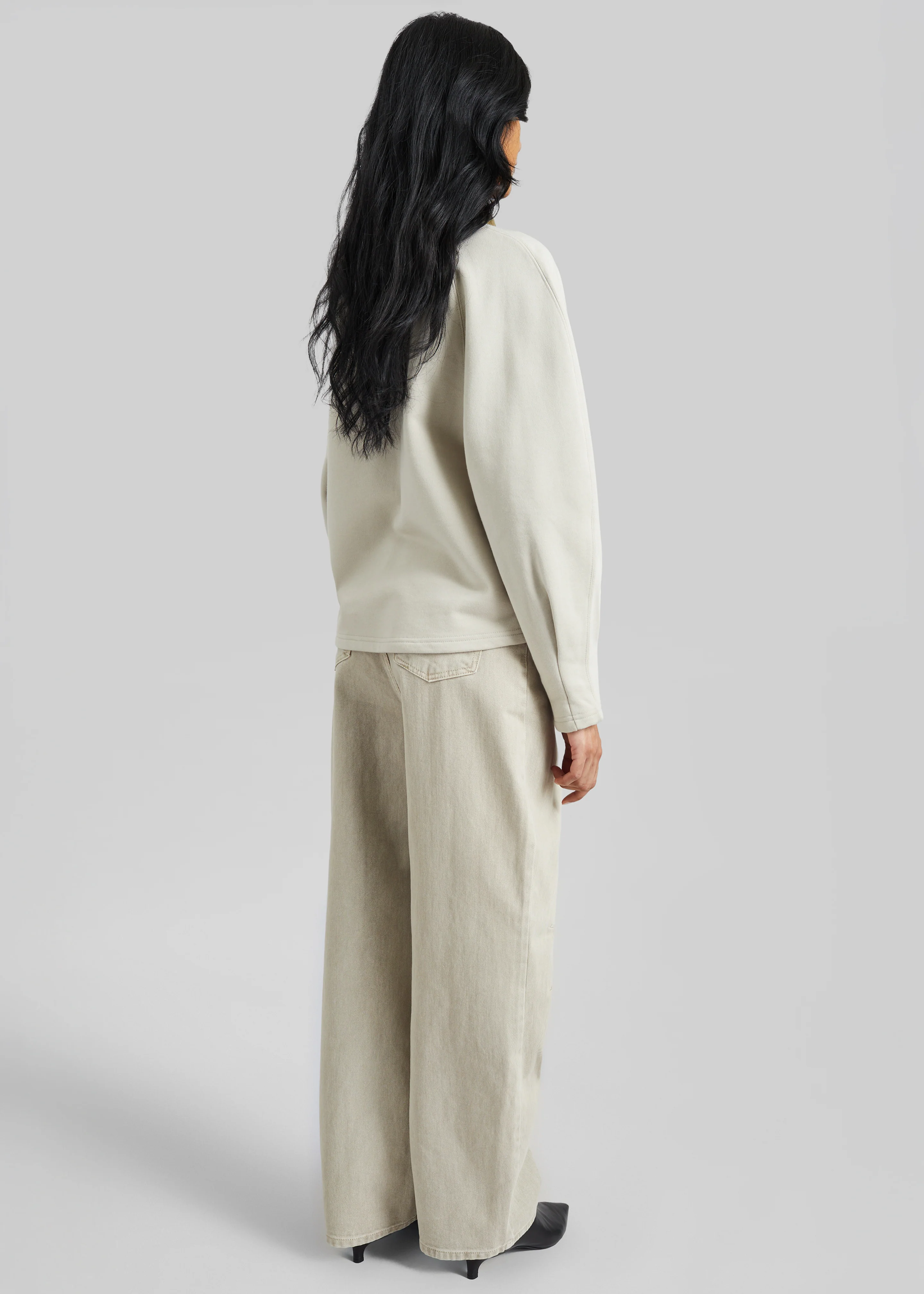 Kenitra Balloon Sleeve Sweatshirt - Beige - Image 6