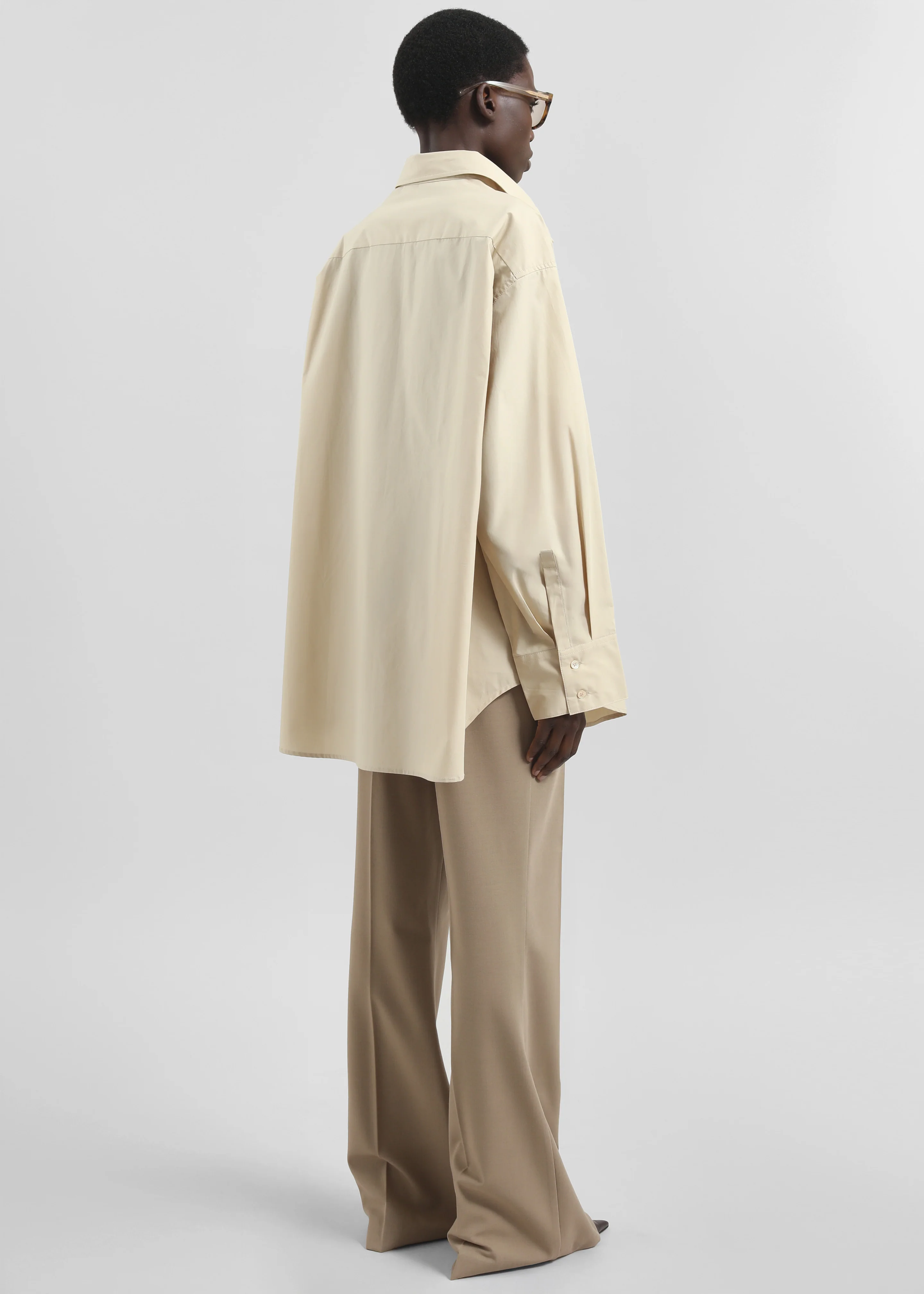 Kent Button Up Shirt - Beige - Image 7