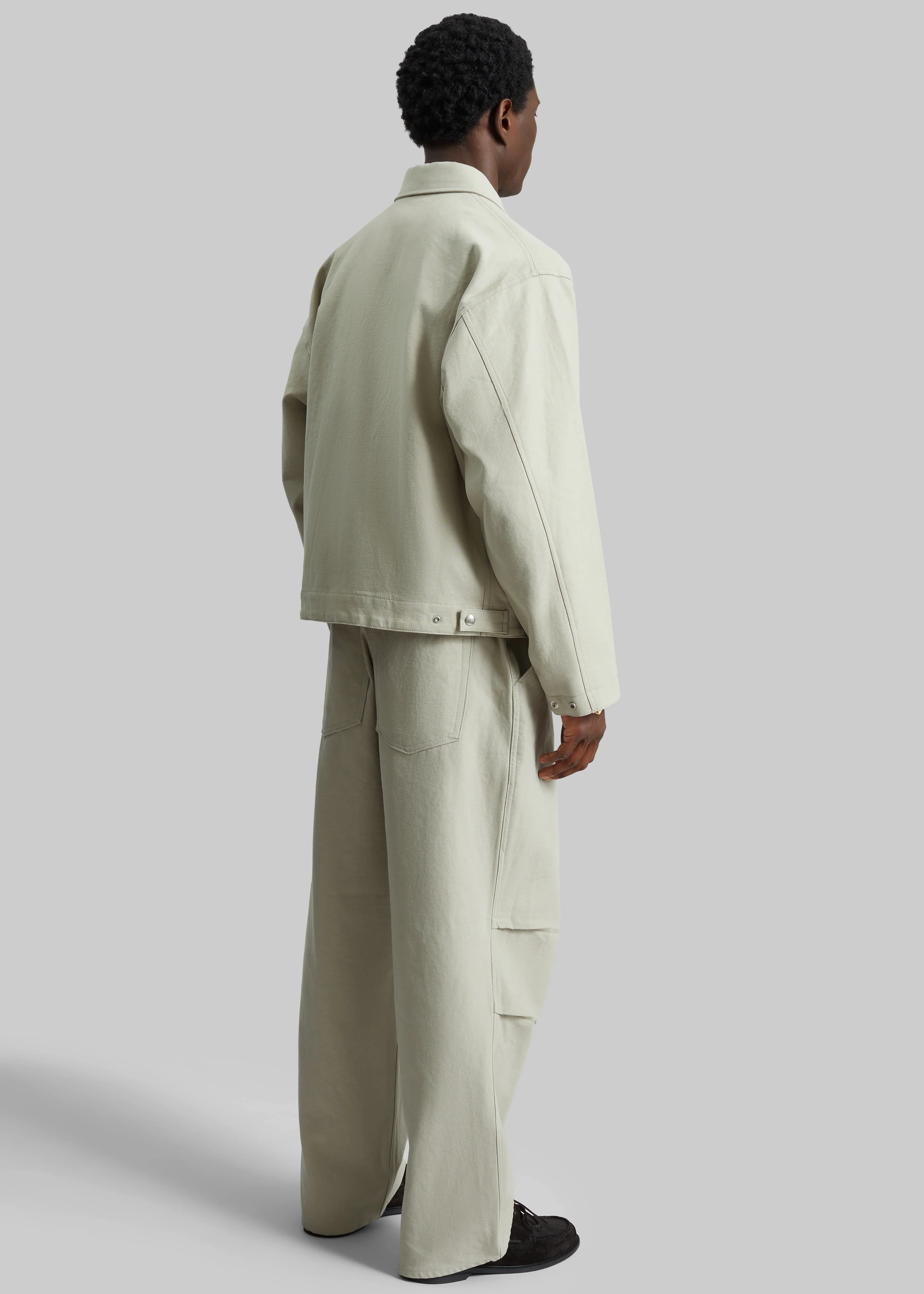 Kenton Cotton Zip Jacket - Beige - Image 12