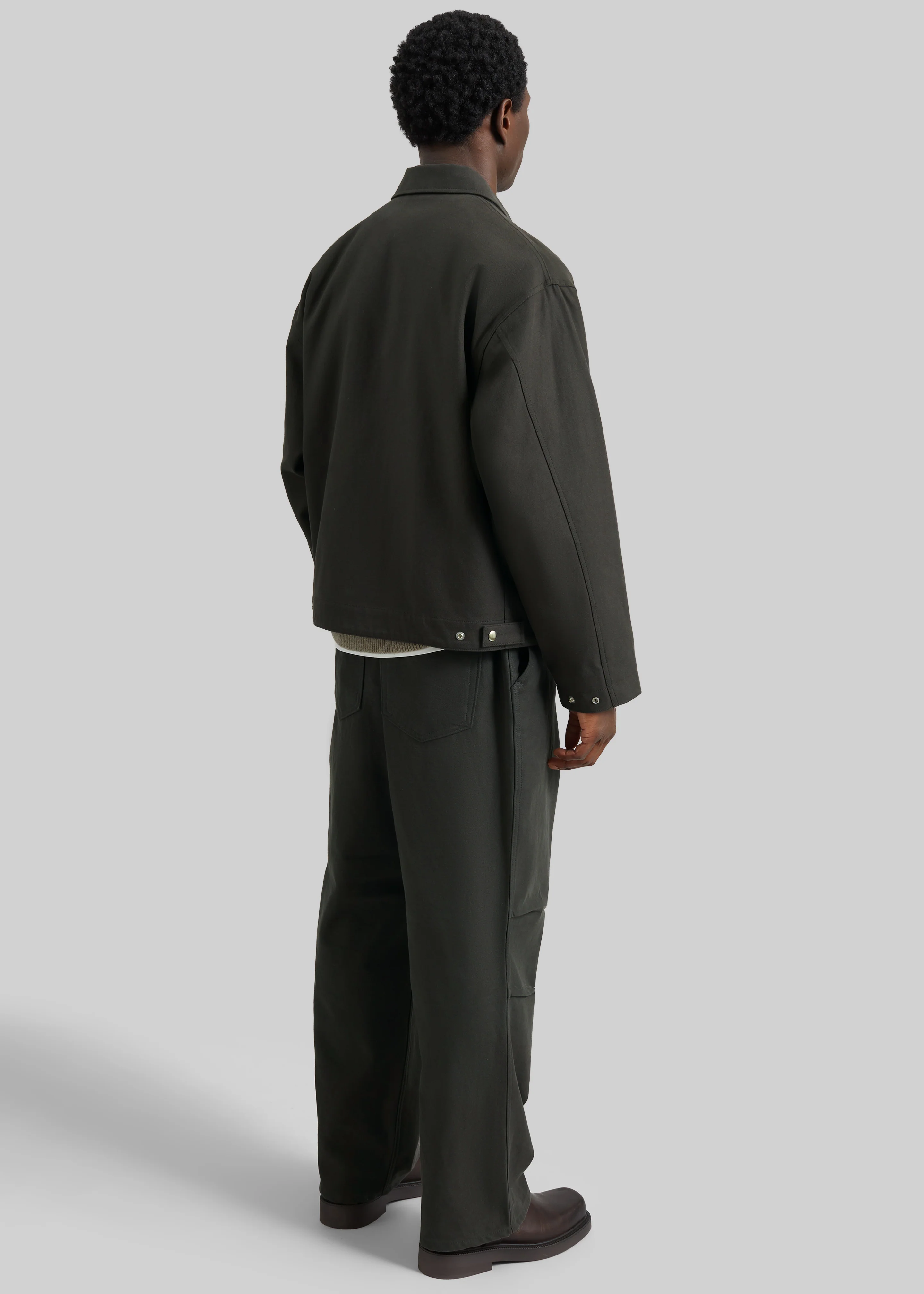 Kenton Cotton Zip Jacket - Charcoal - Image 7