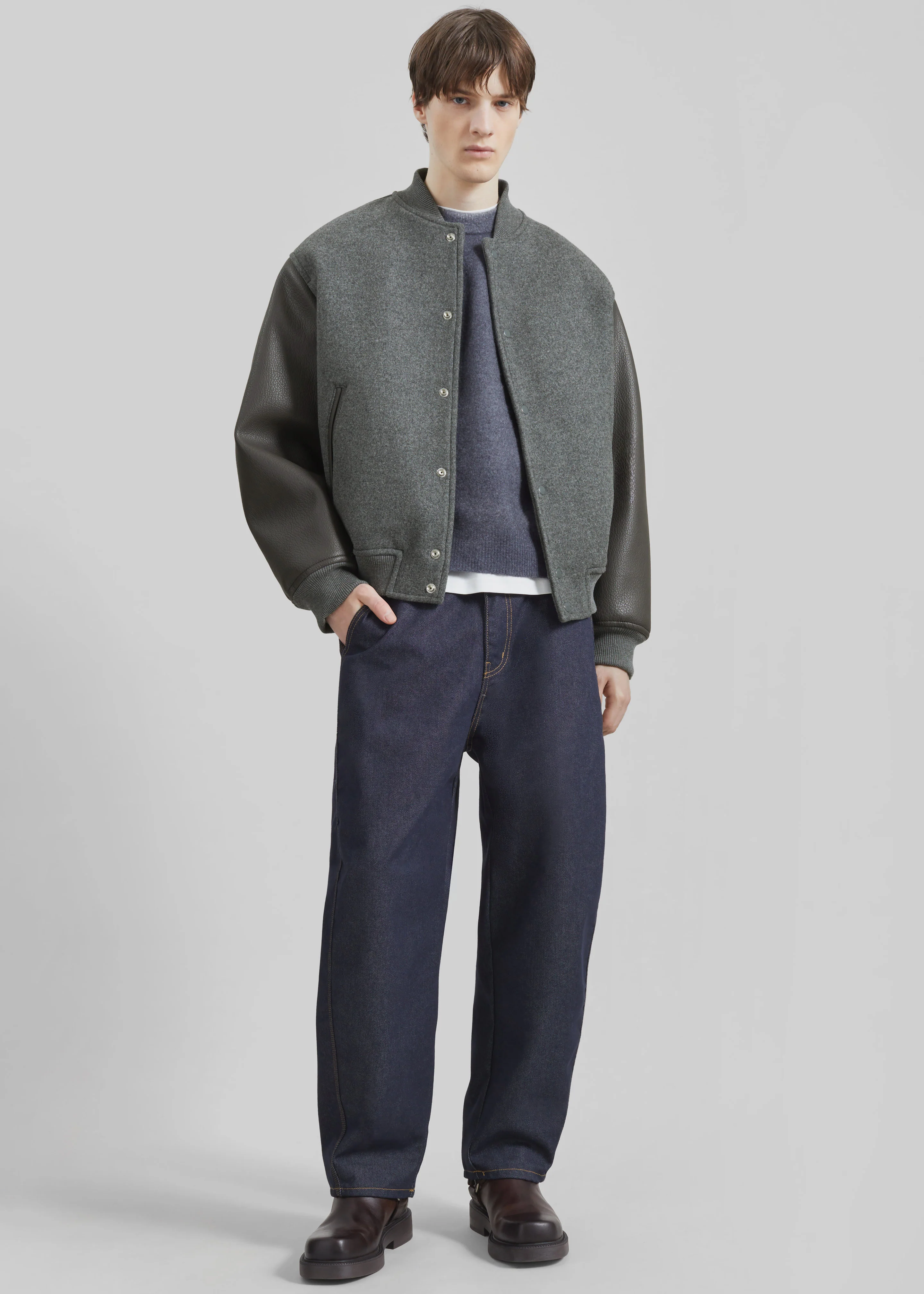 Kerava Oversized Bomber Jacket - Grey - Image 16