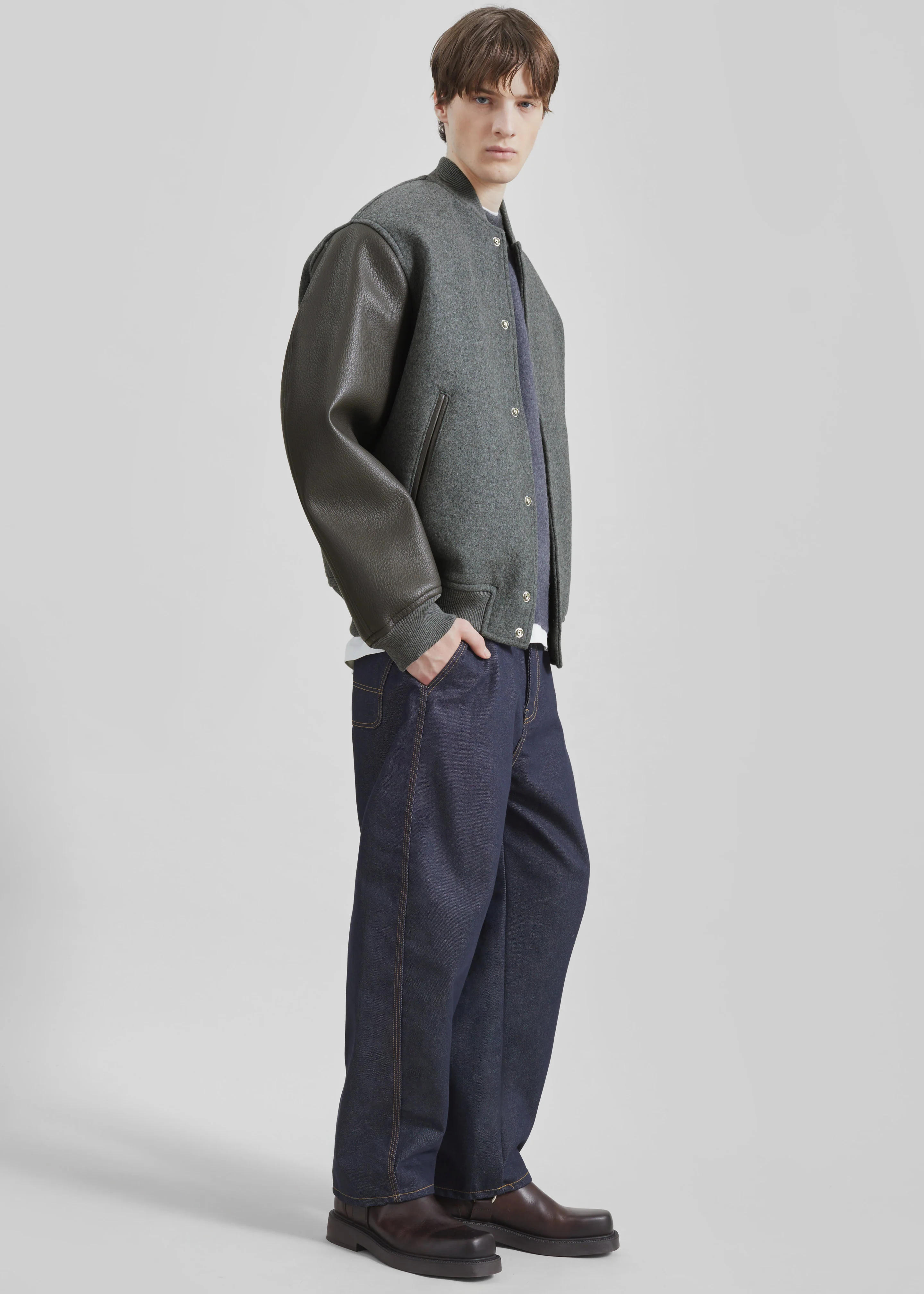 Kerava Oversized Bomber Jacket - Grey - Image 18