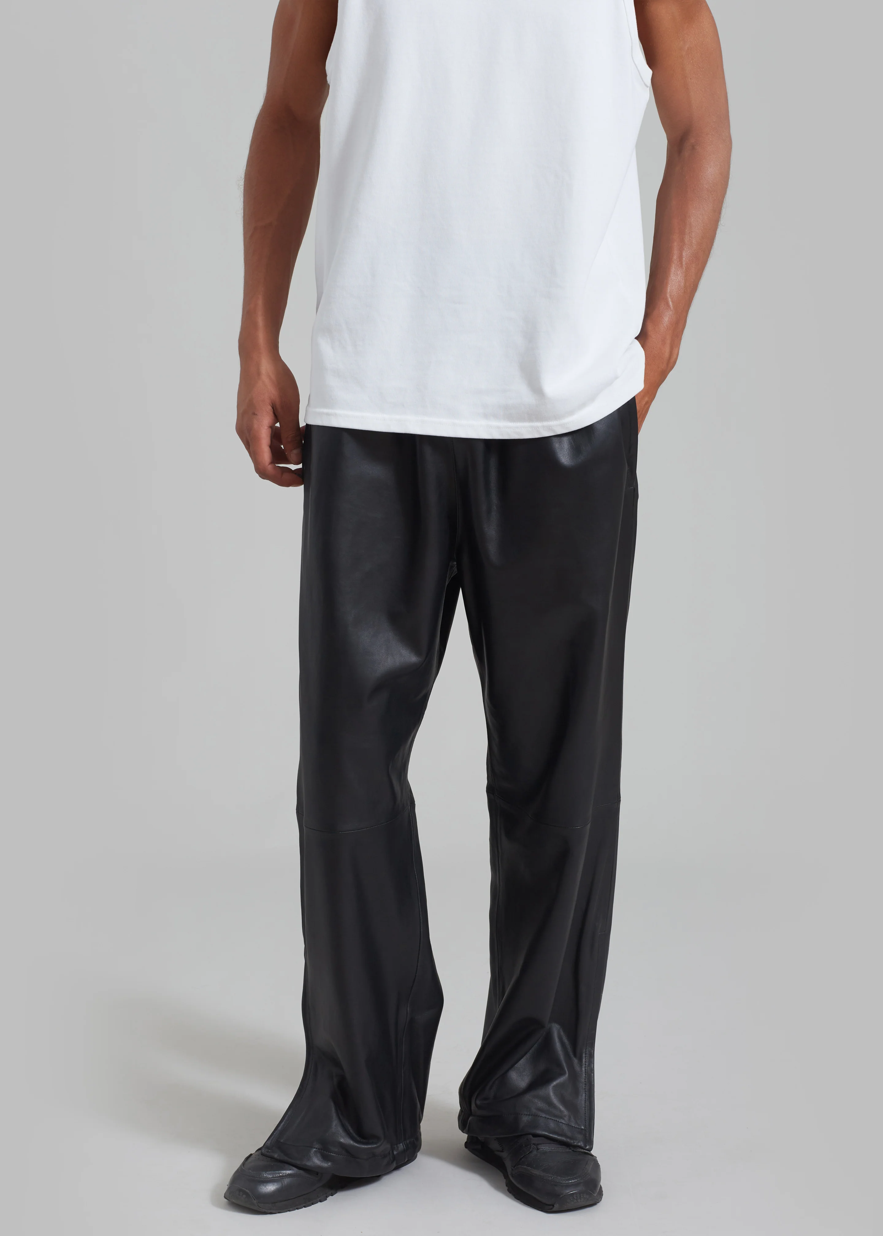 Kevin Leather Trousers - Black - Image 11