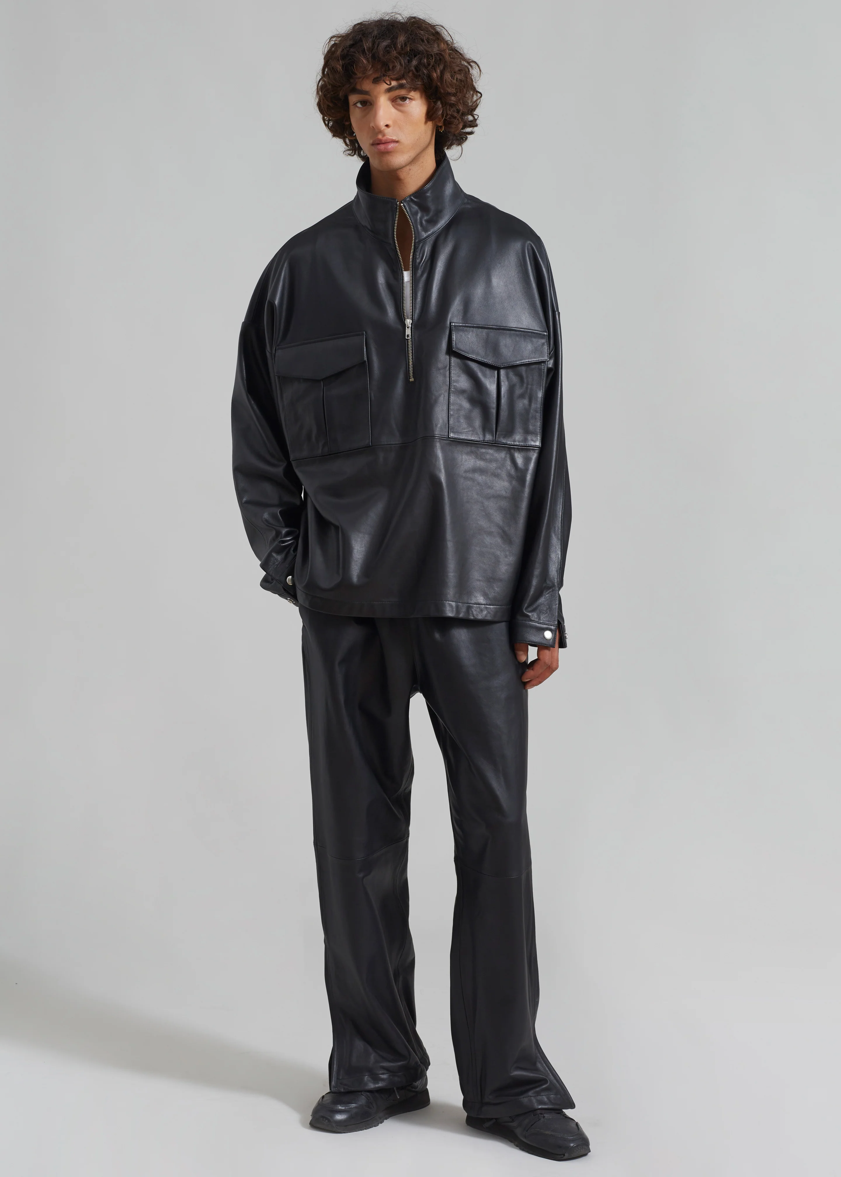 Kevin Leather Trousers - Black - Image 7