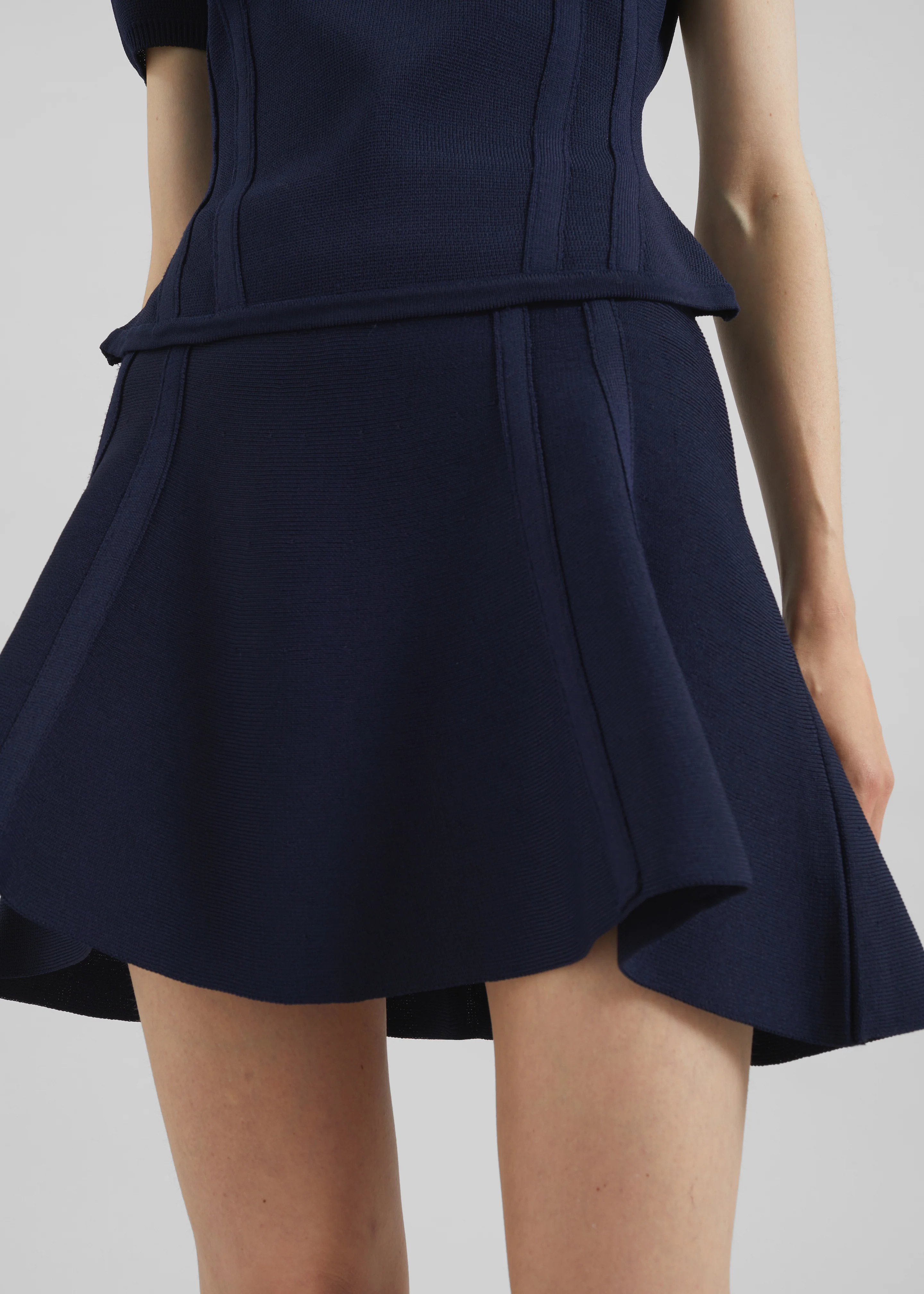 Kiama Sculpted Mini Skirt - Navy - Image 4