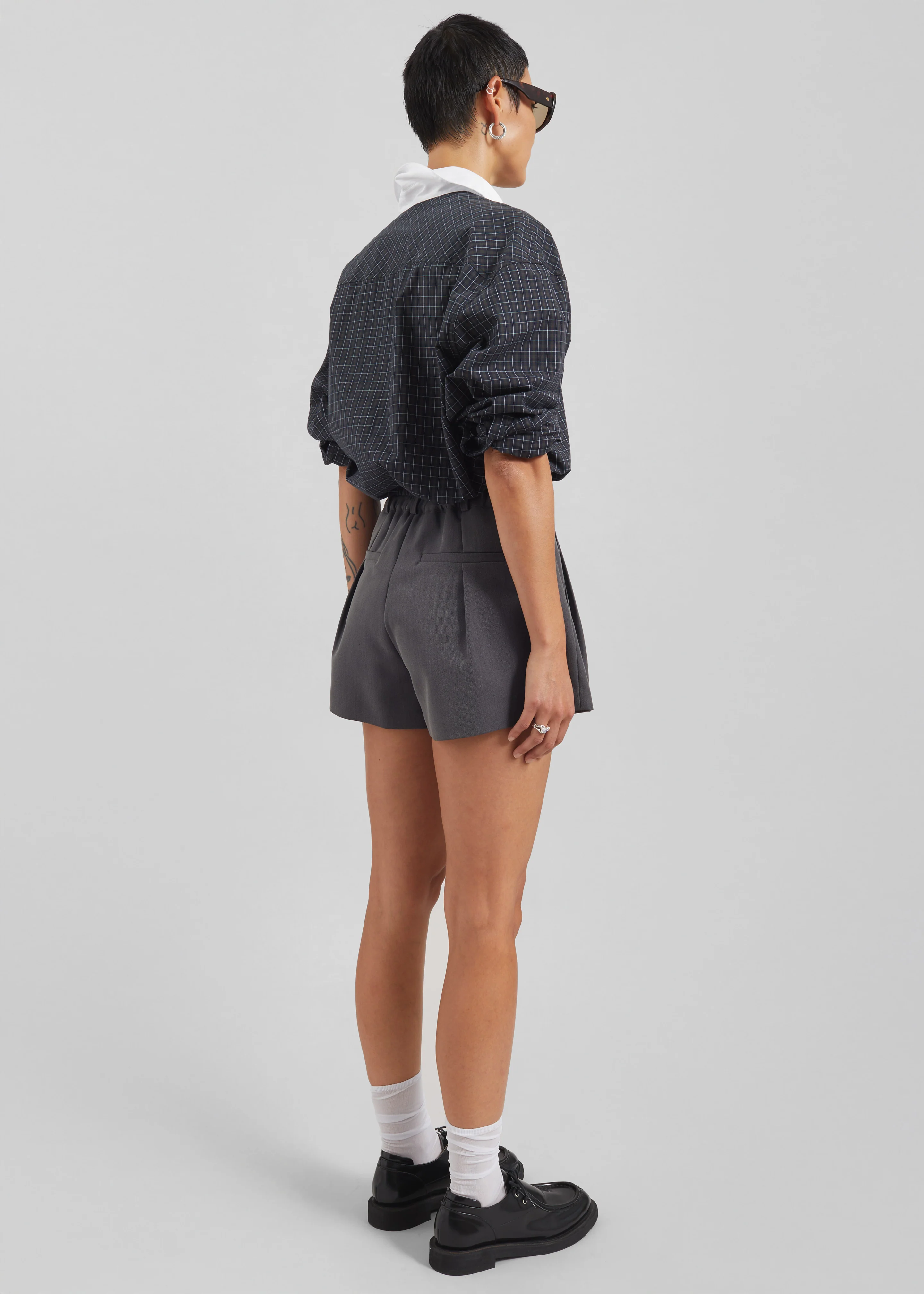 Kinsley Mini Shorts - Grey - Image 8