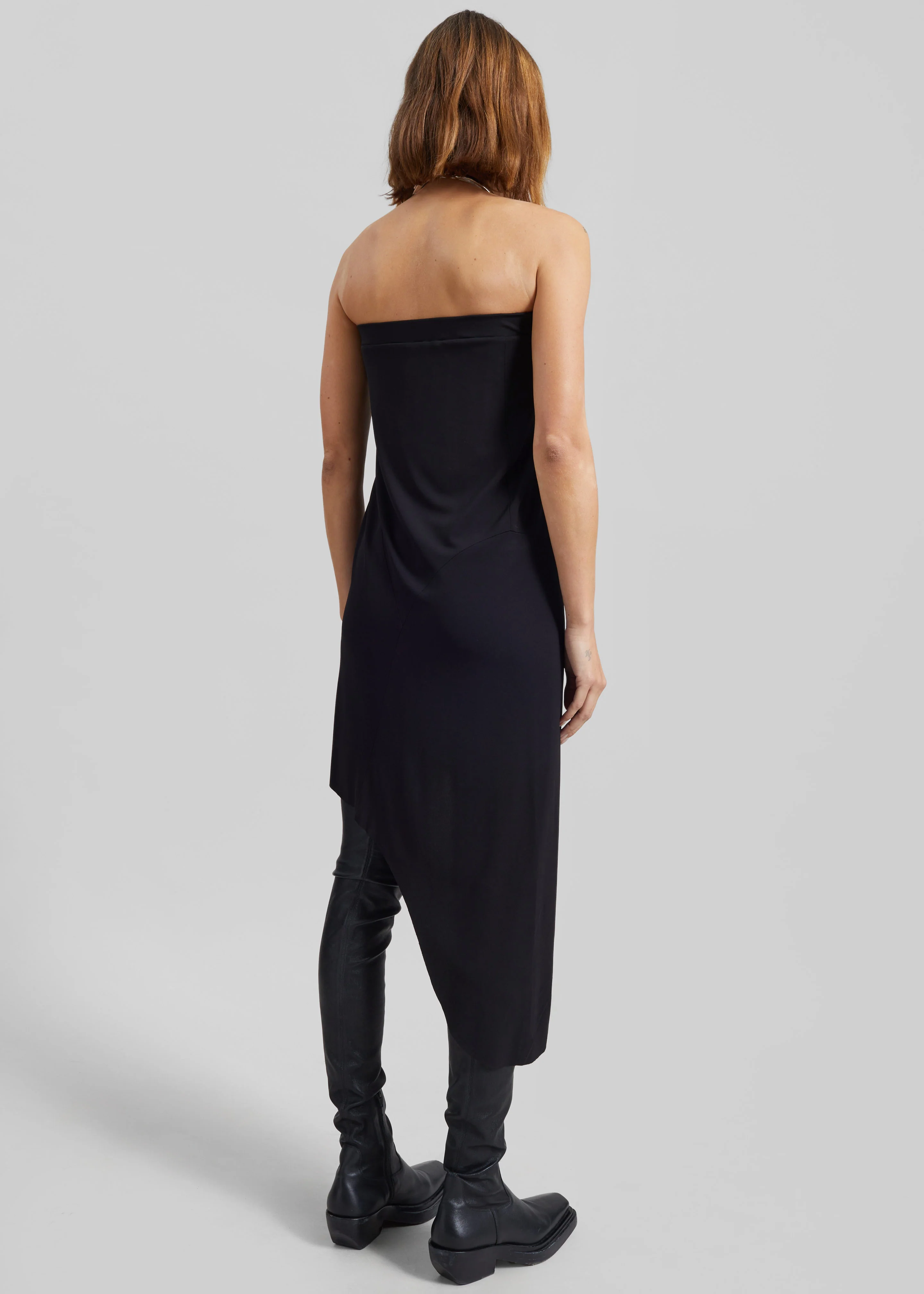 Kitty Sheer Asymmetric Skirt - Black - Image 10