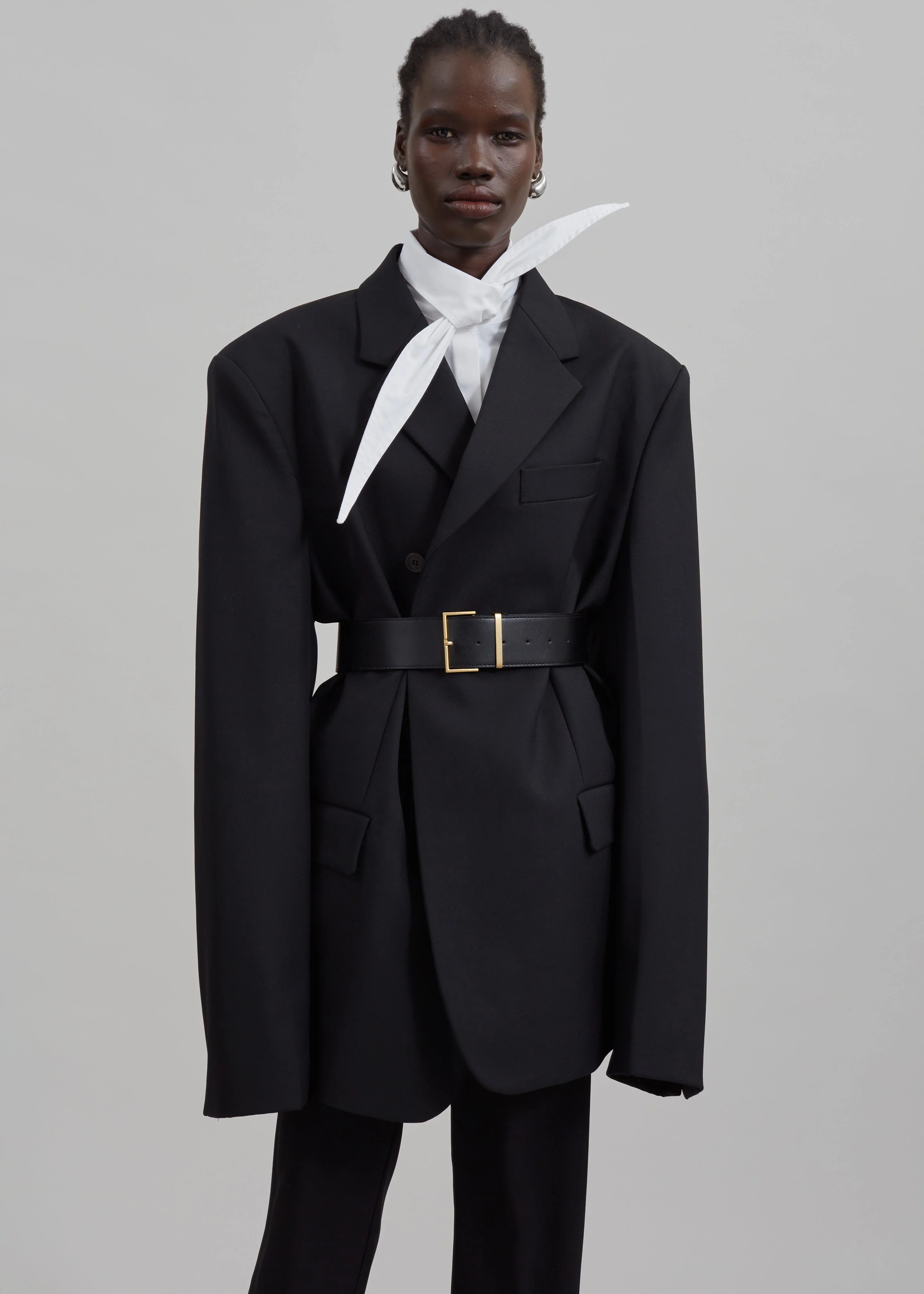 Klara Long Collar Shirt - White - Image 3