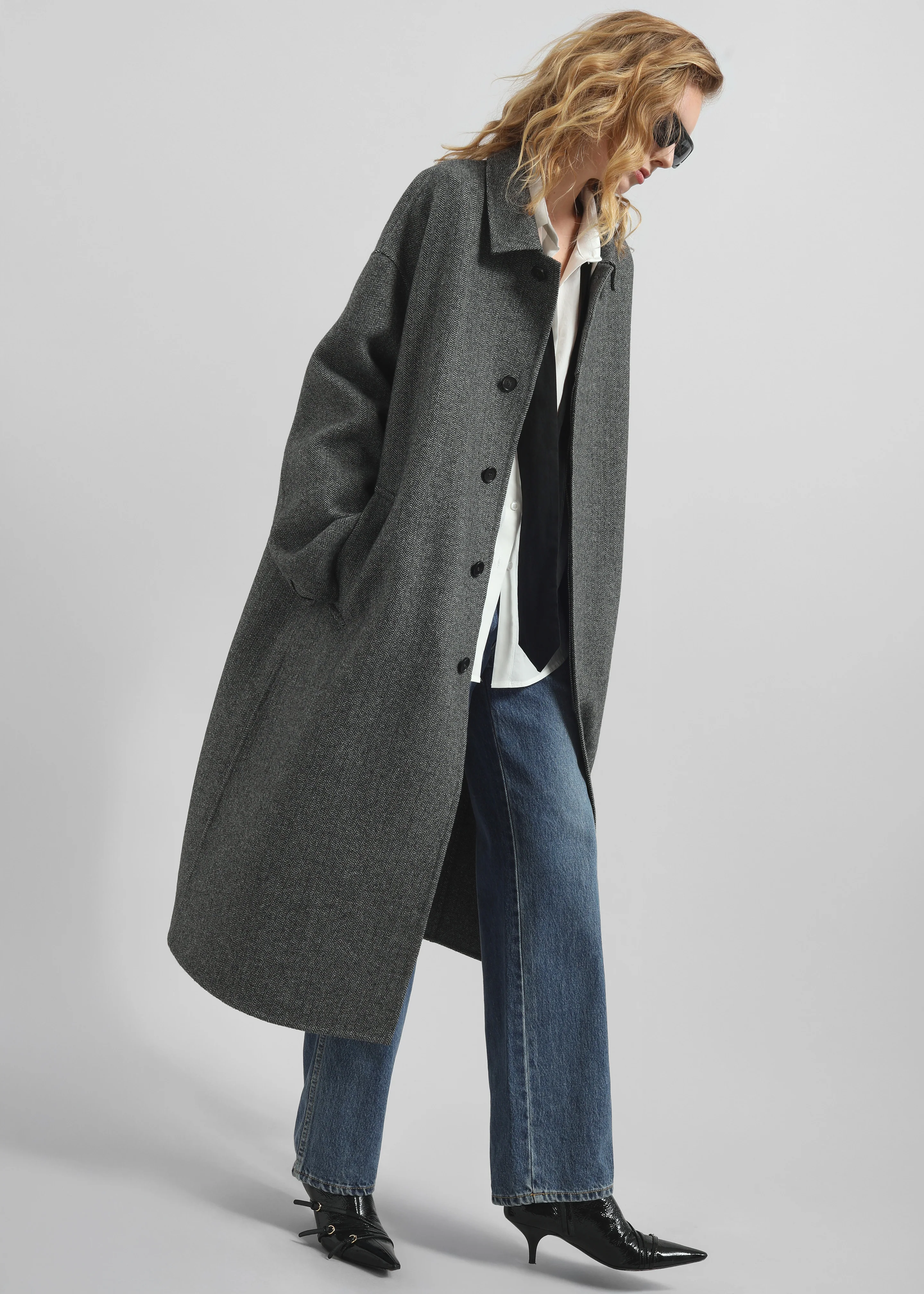 Knole Wool Coat - Grey - Image 5