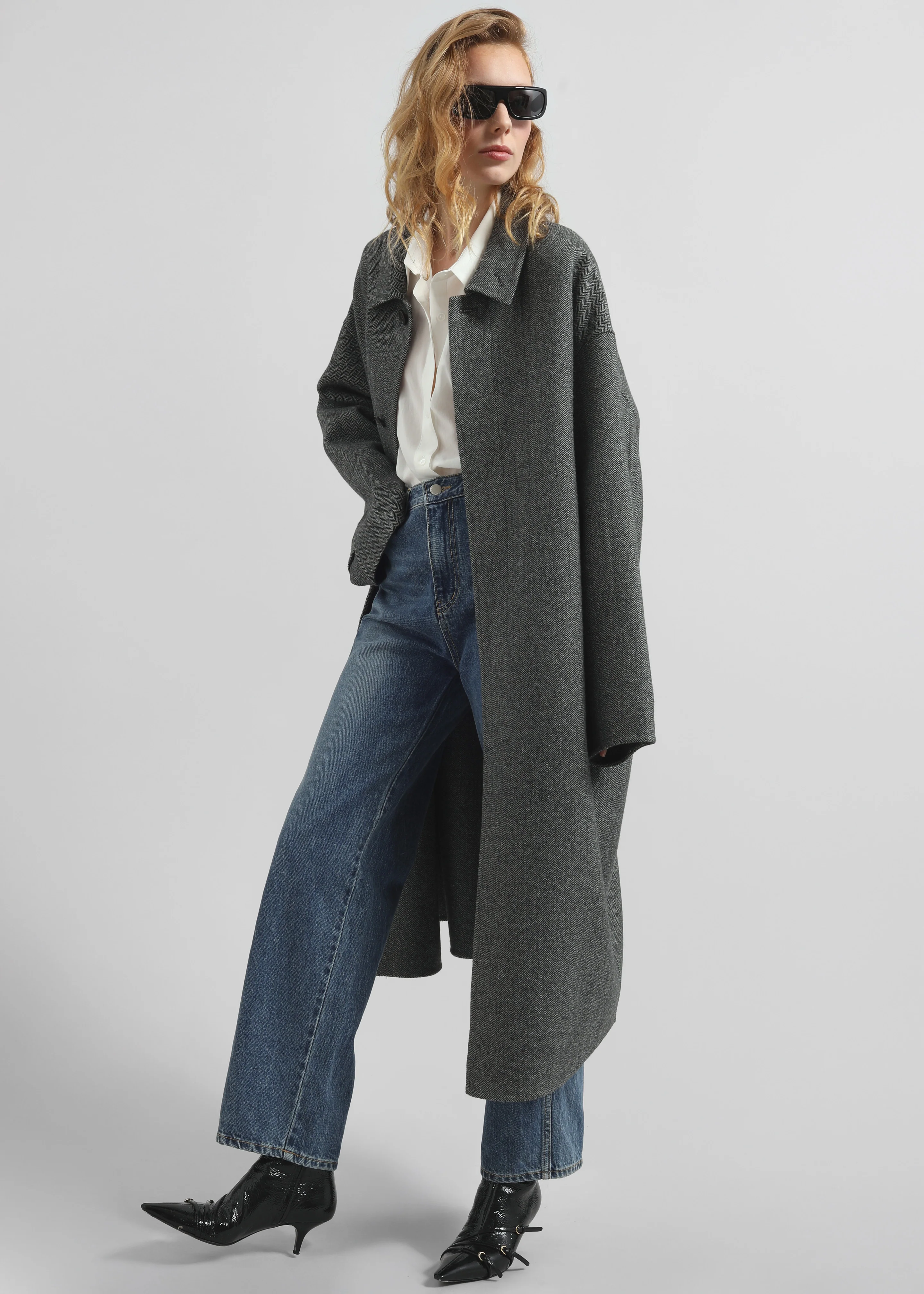 Knole Wool Coat - Grey - Image 6
