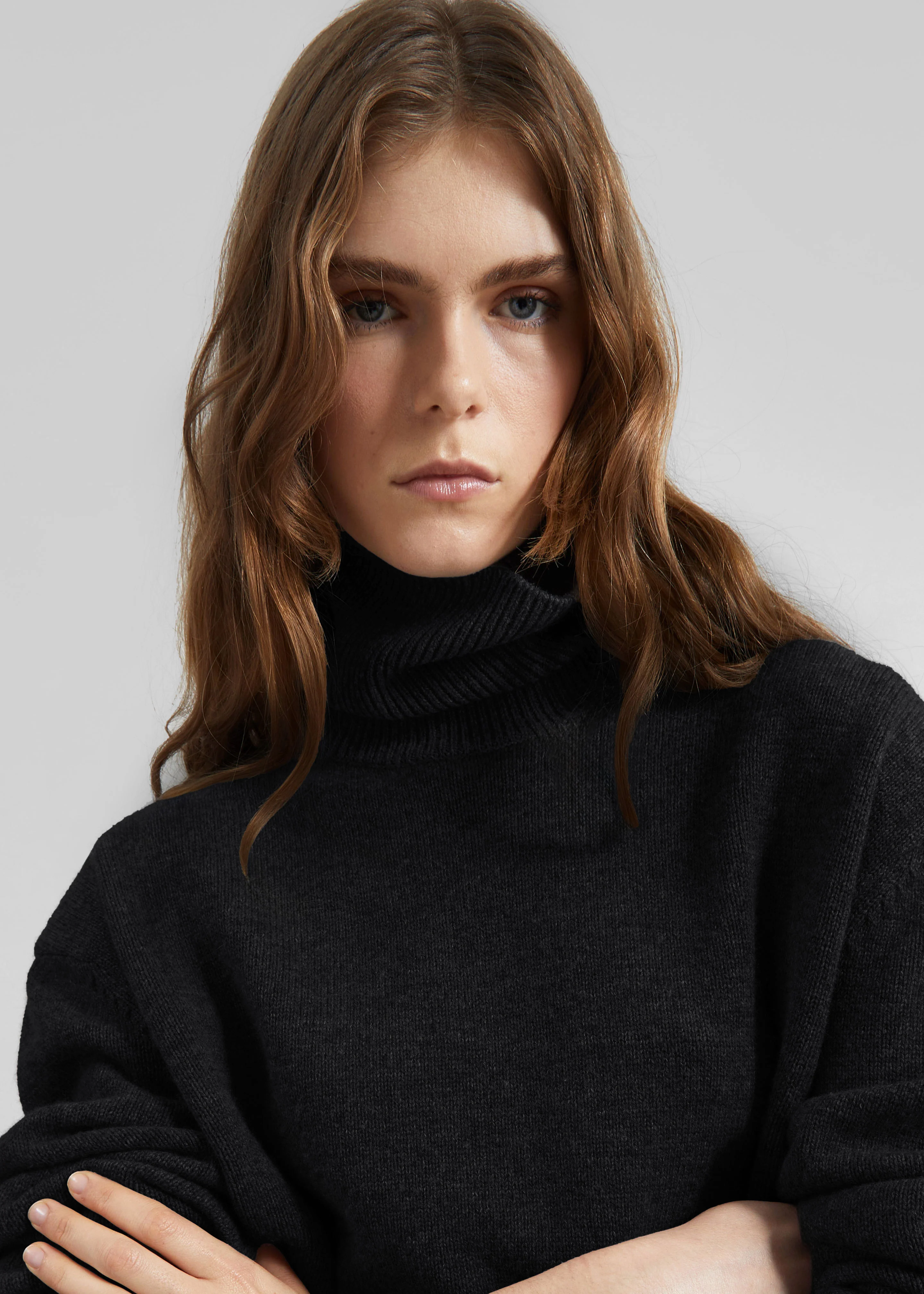 Koler Padded Knit Turtleneck - Black - Image 6