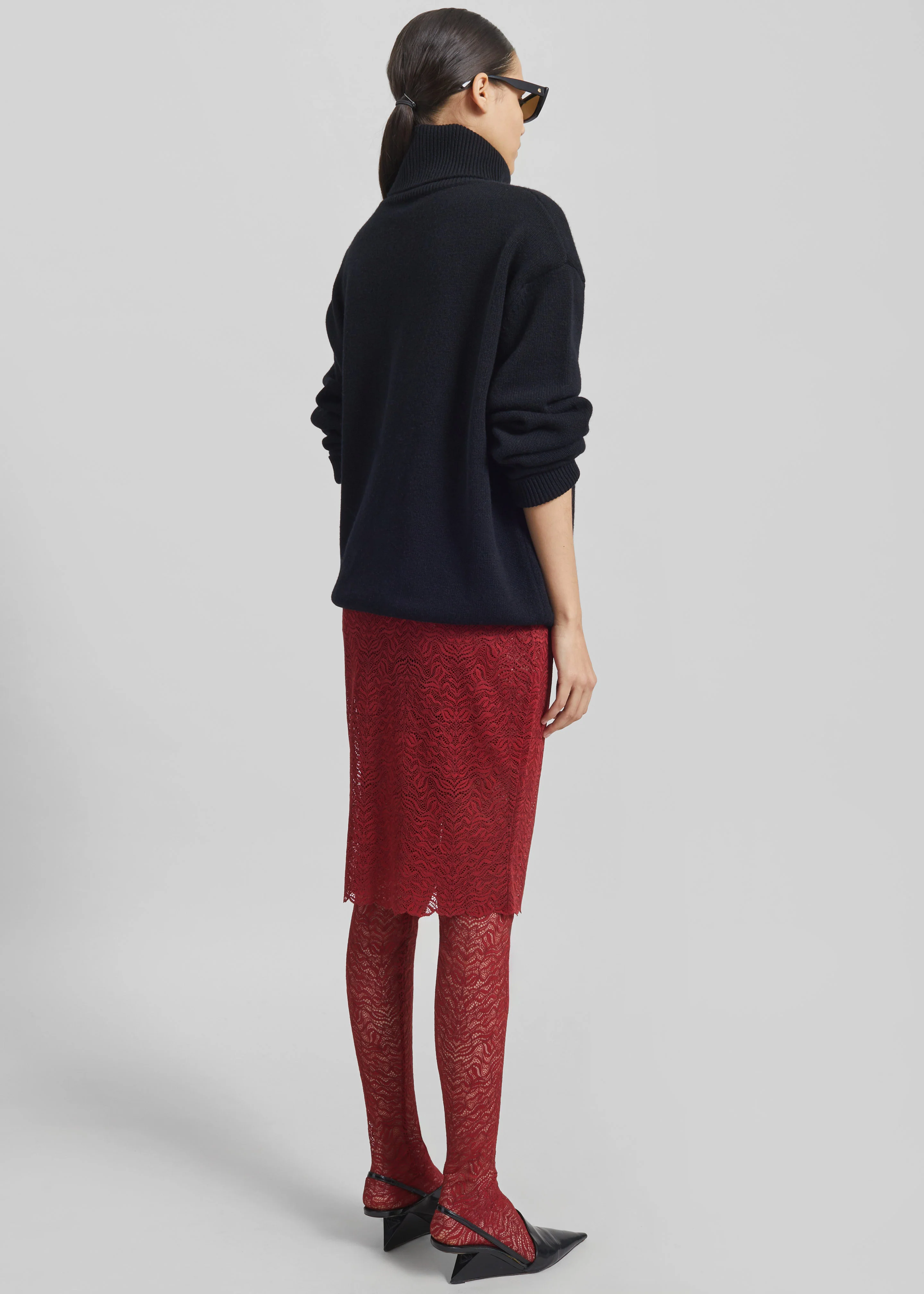 Koler Padded Knit Turtleneck - Black - Image 8