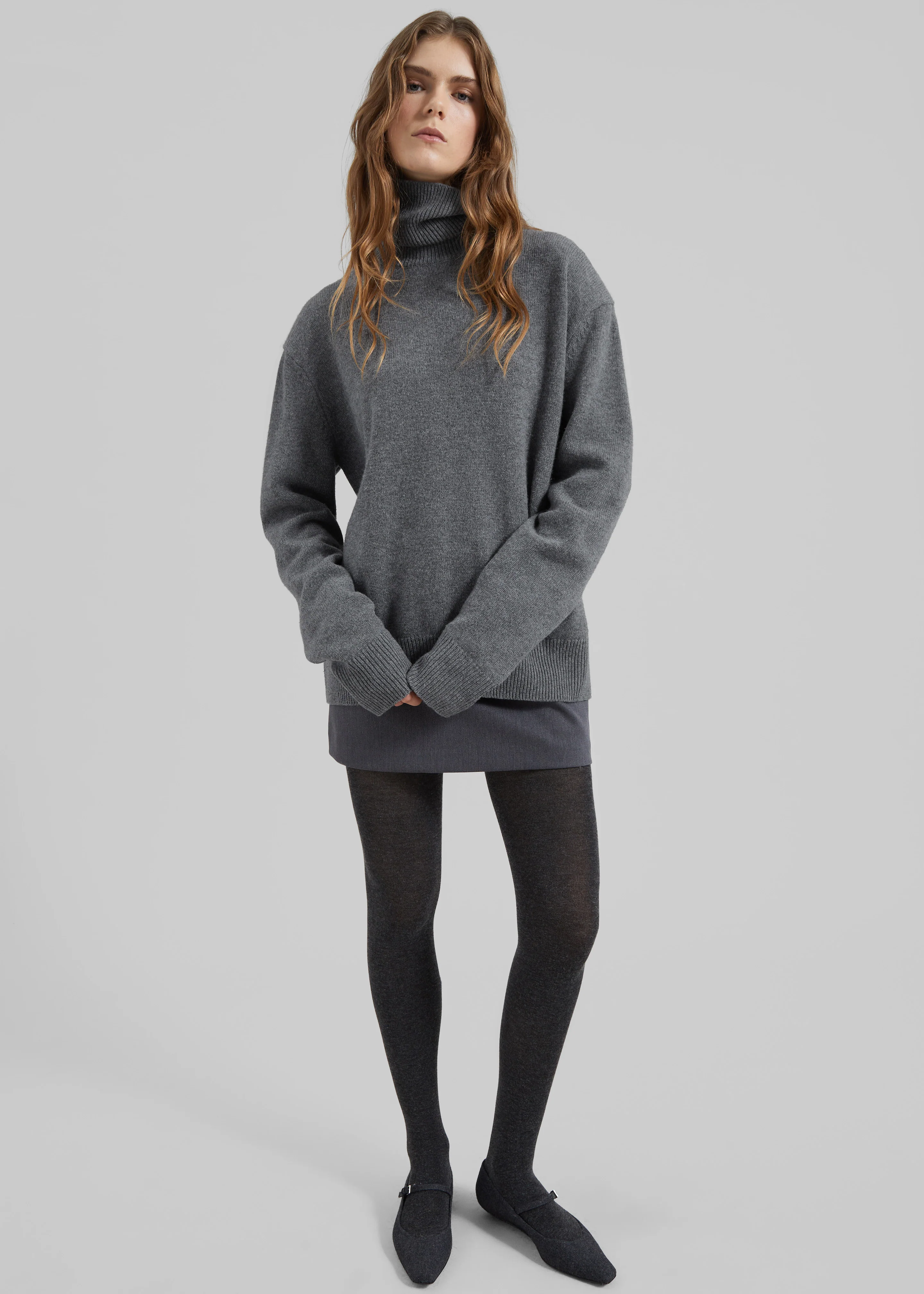 Koler Padded Knit Turtleneck - Grey - Image 7
