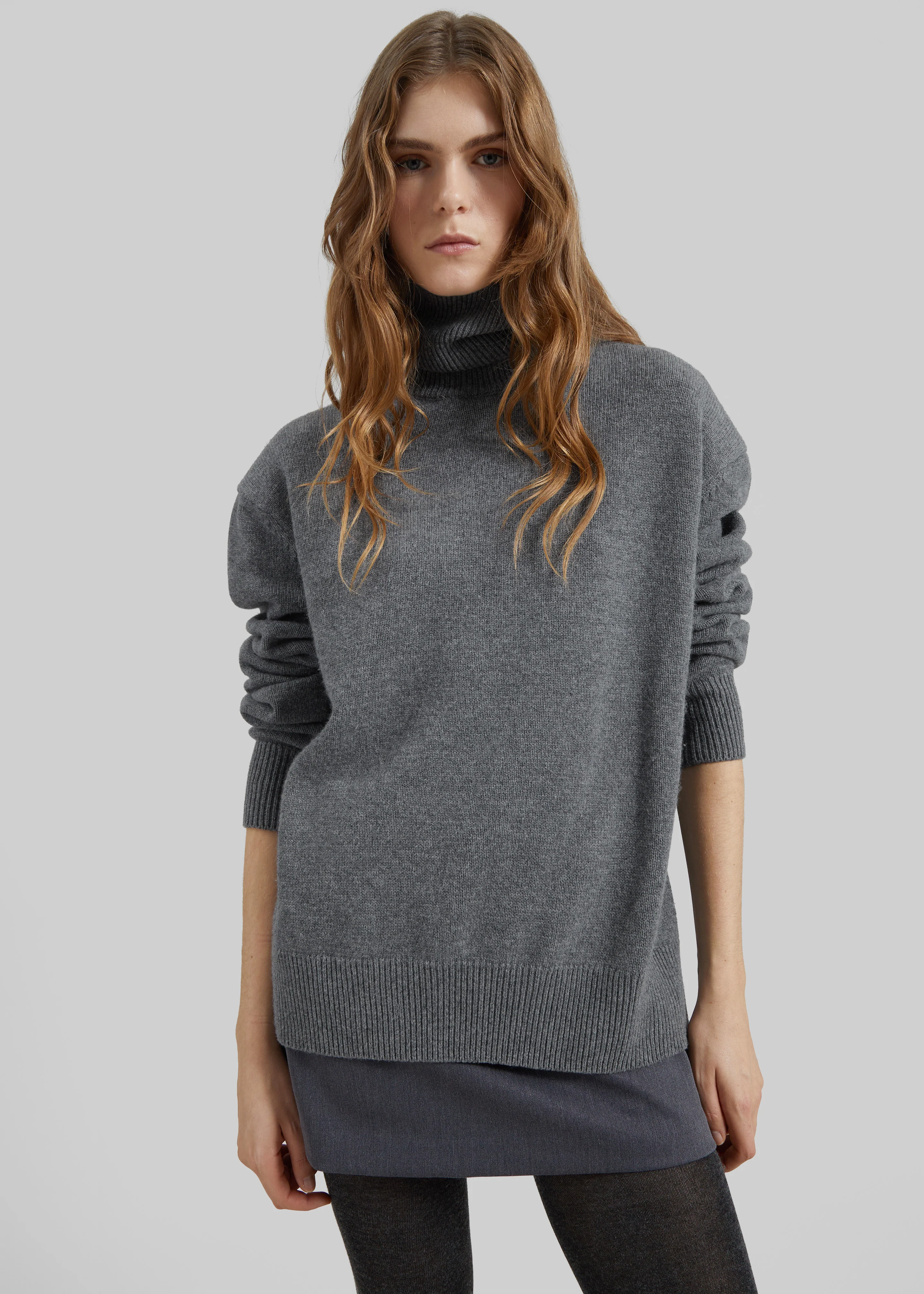 Koler Padded Knit Turtleneck - Grey - Image 8