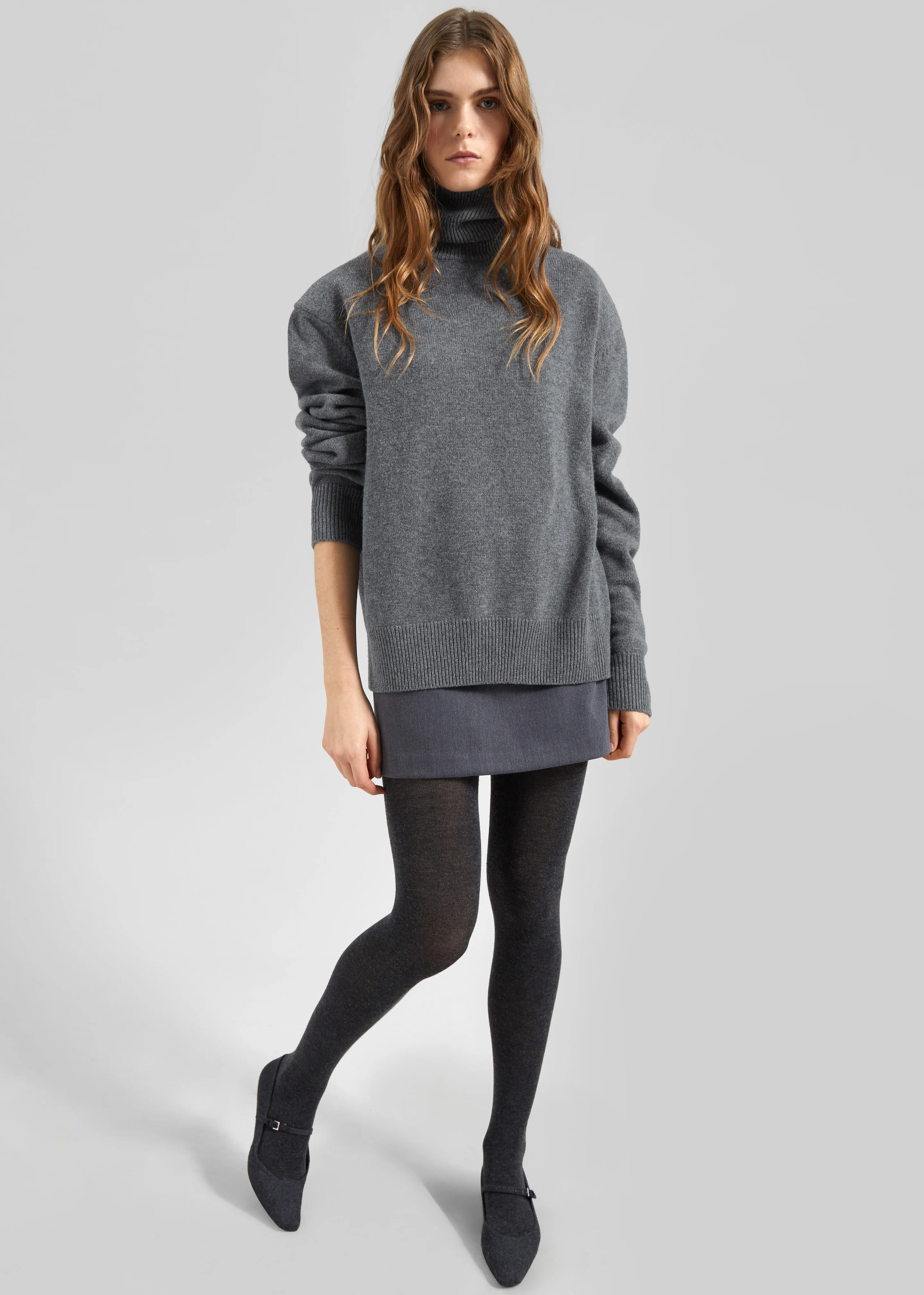 Koler Padded Knit Turtleneck - Grey - Image 9