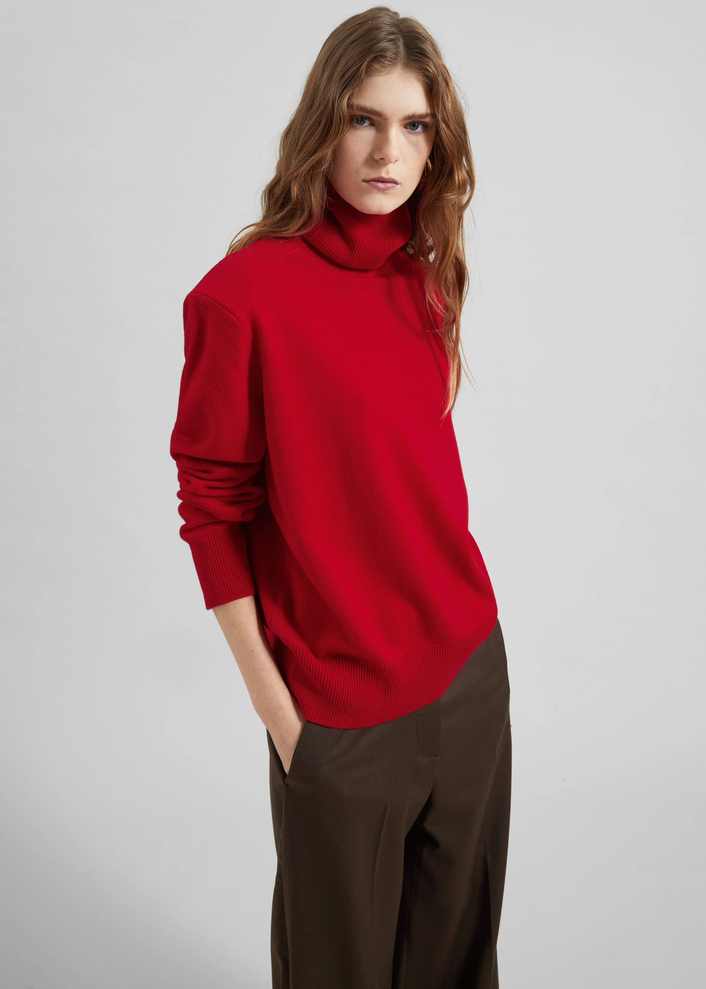 Koler Padded Knit Turtleneck - Red - Image 2