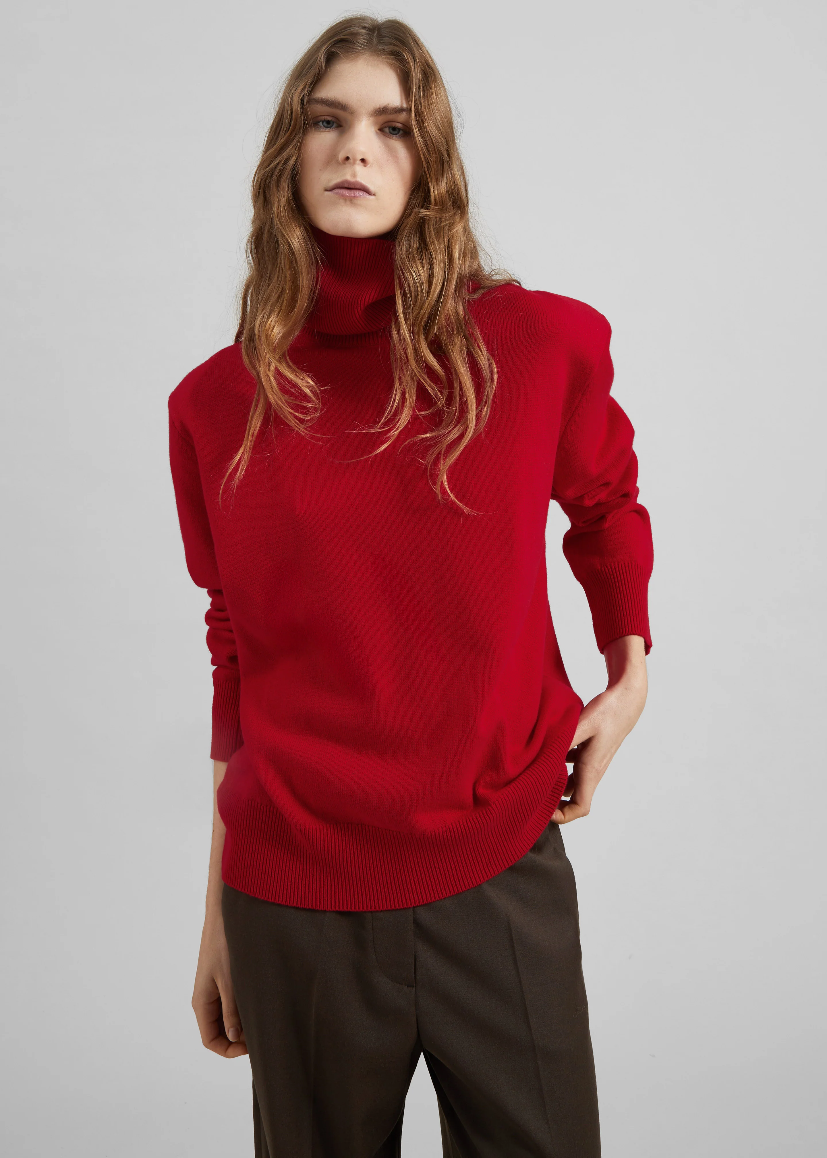 Koler Padded Knit Turtleneck - Red - Image 5