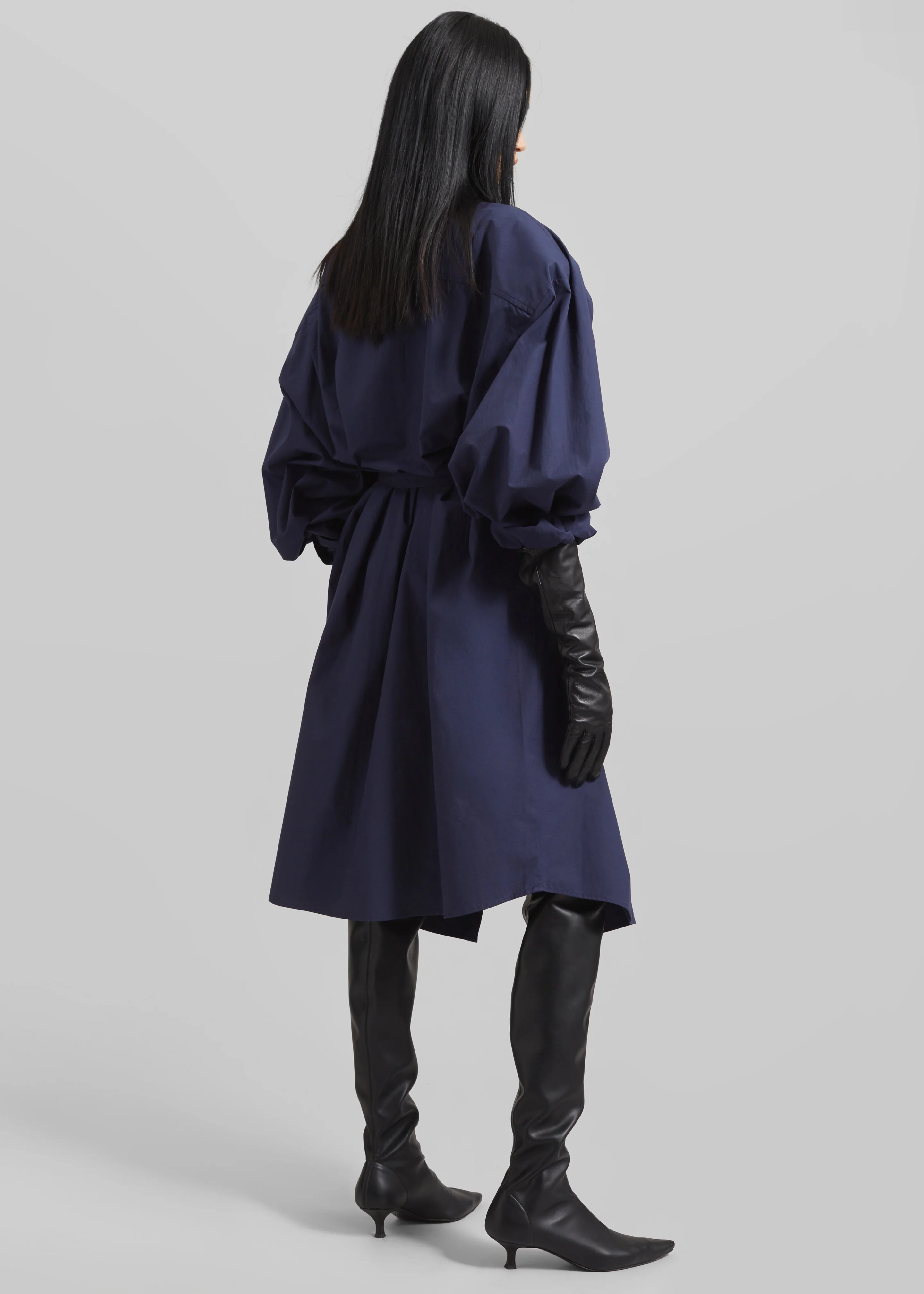 Korben Oversized Shirt Dress - Navy - Image 8