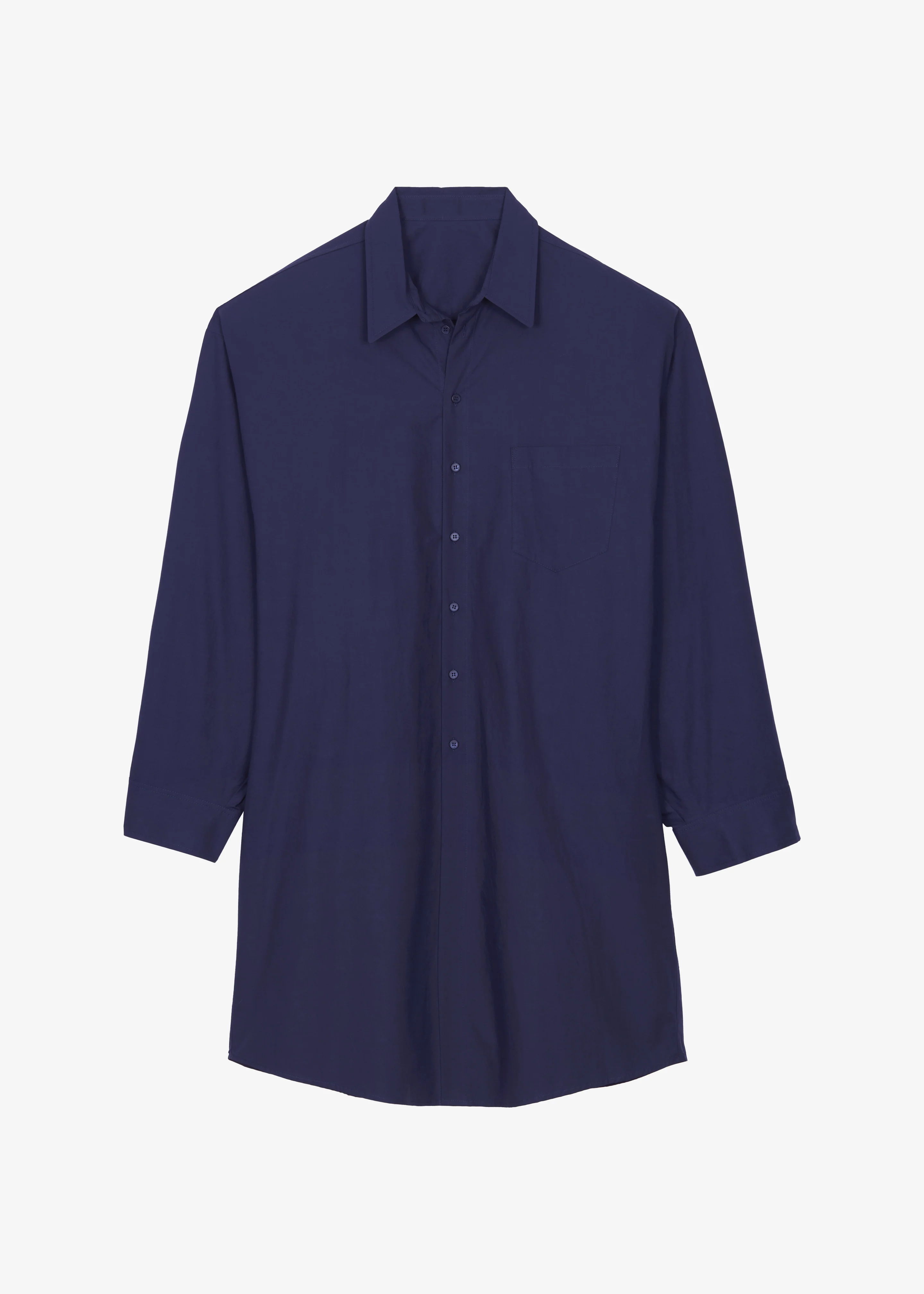 Korben Oversized Shirt Dress - Navy - Image 9