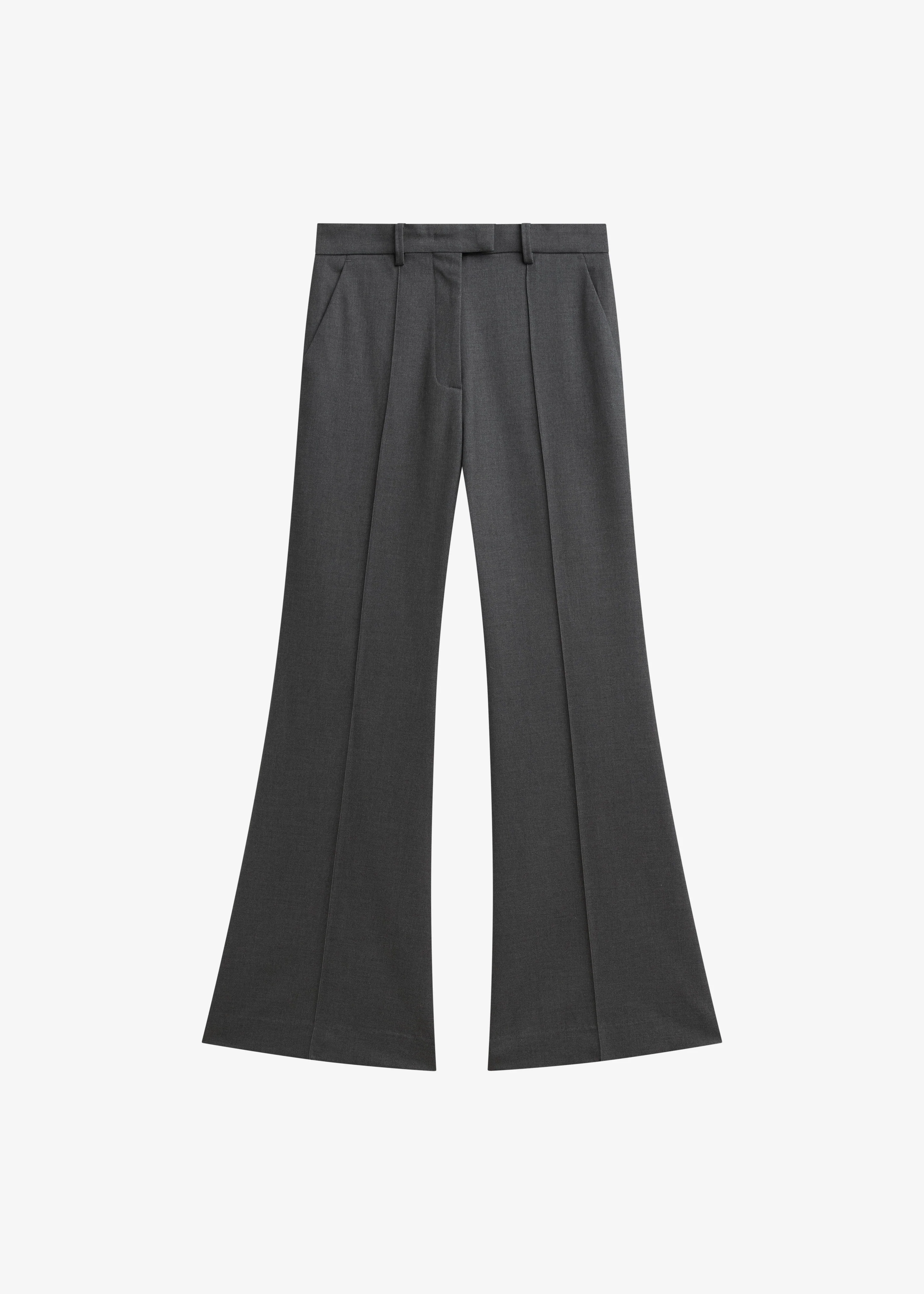 Kvale Pintuck Flared Trousers - Dark Grey - Image 9