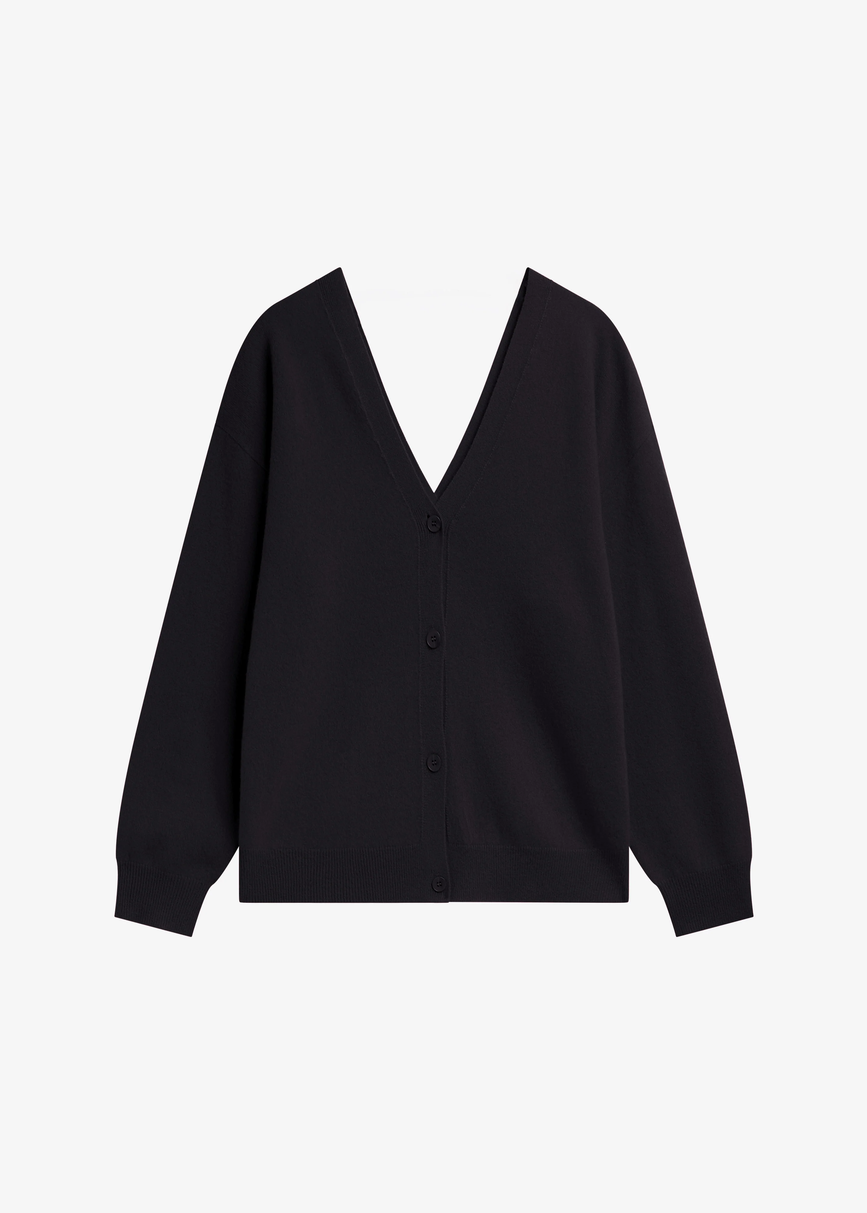 Lachen Double-Sided Wool Cardigan - Black - Image 8