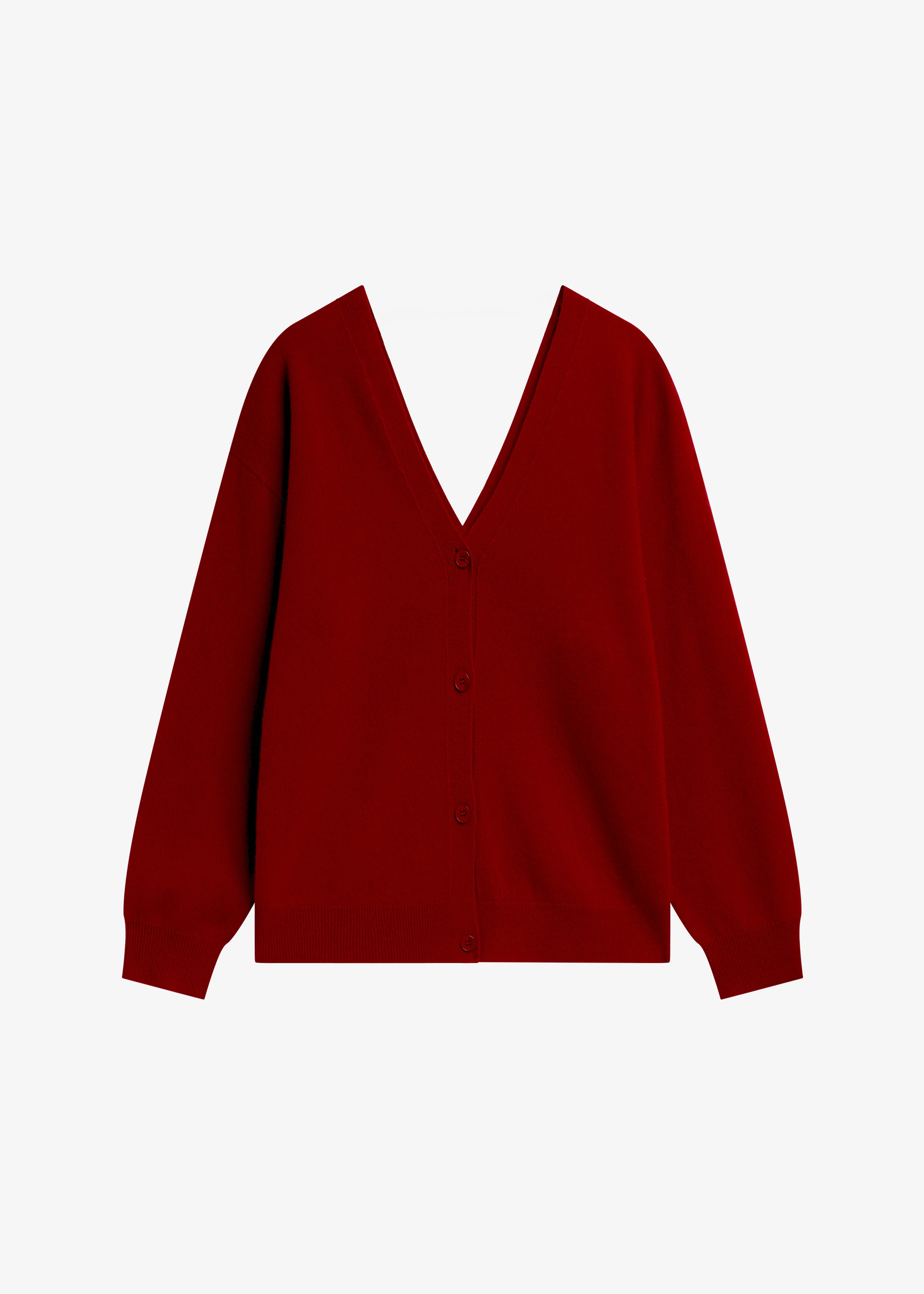 Lachen Double-Sided Wool Cardigan - Red - Image 7