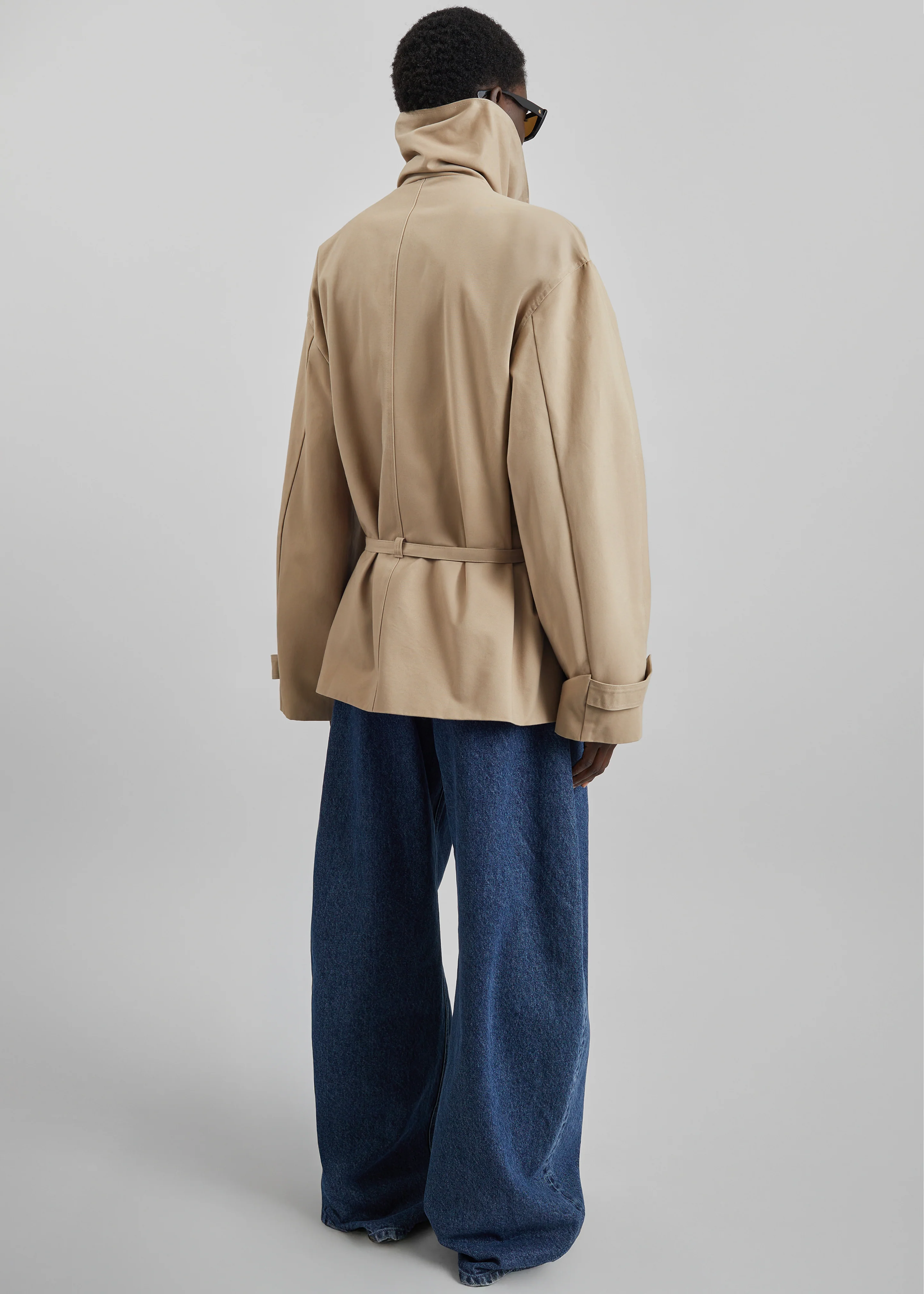 Lahti Belted Short Coat - Beige - Image 8