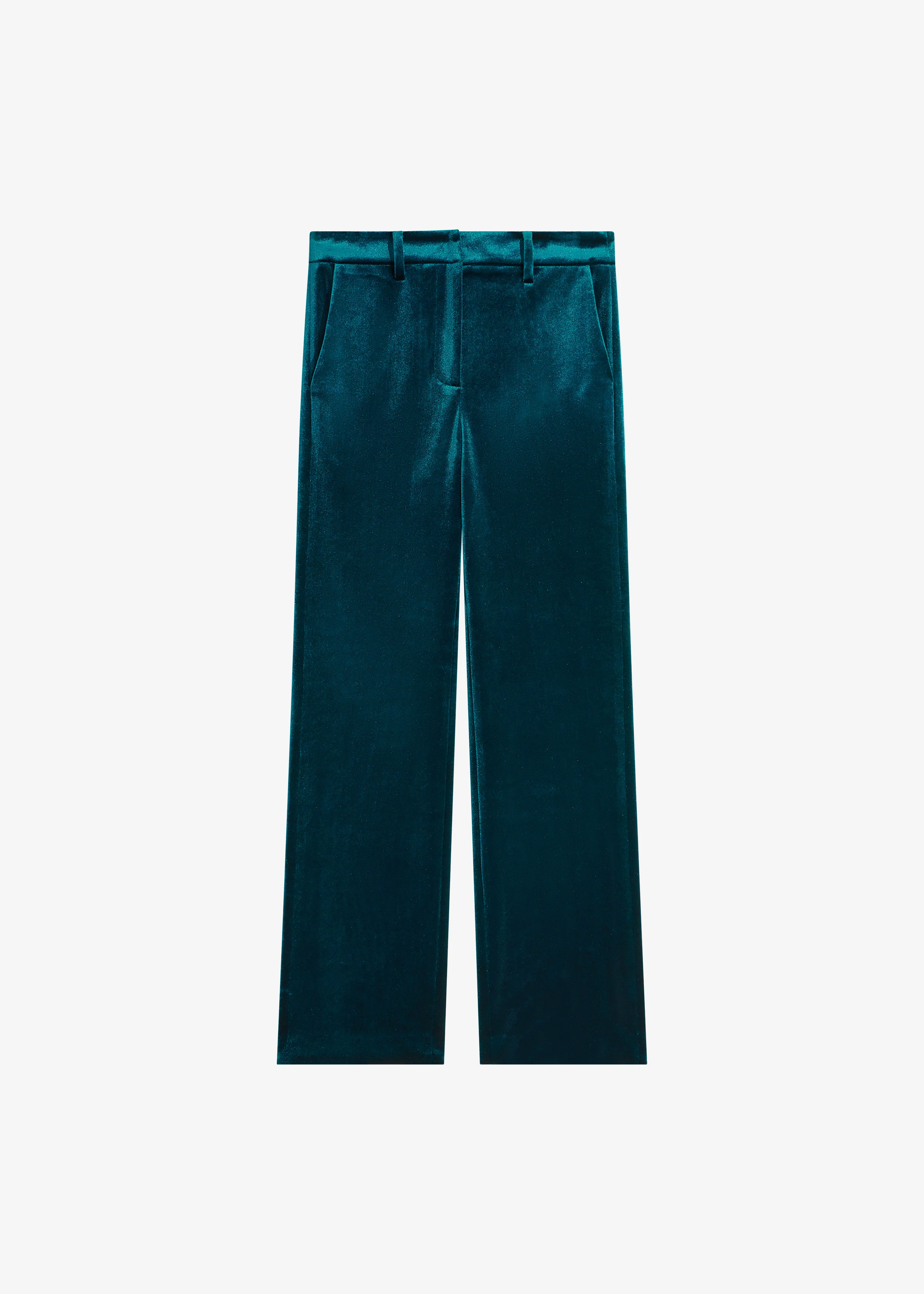 Laila Velvet Trousers - Deep Green - Image 10