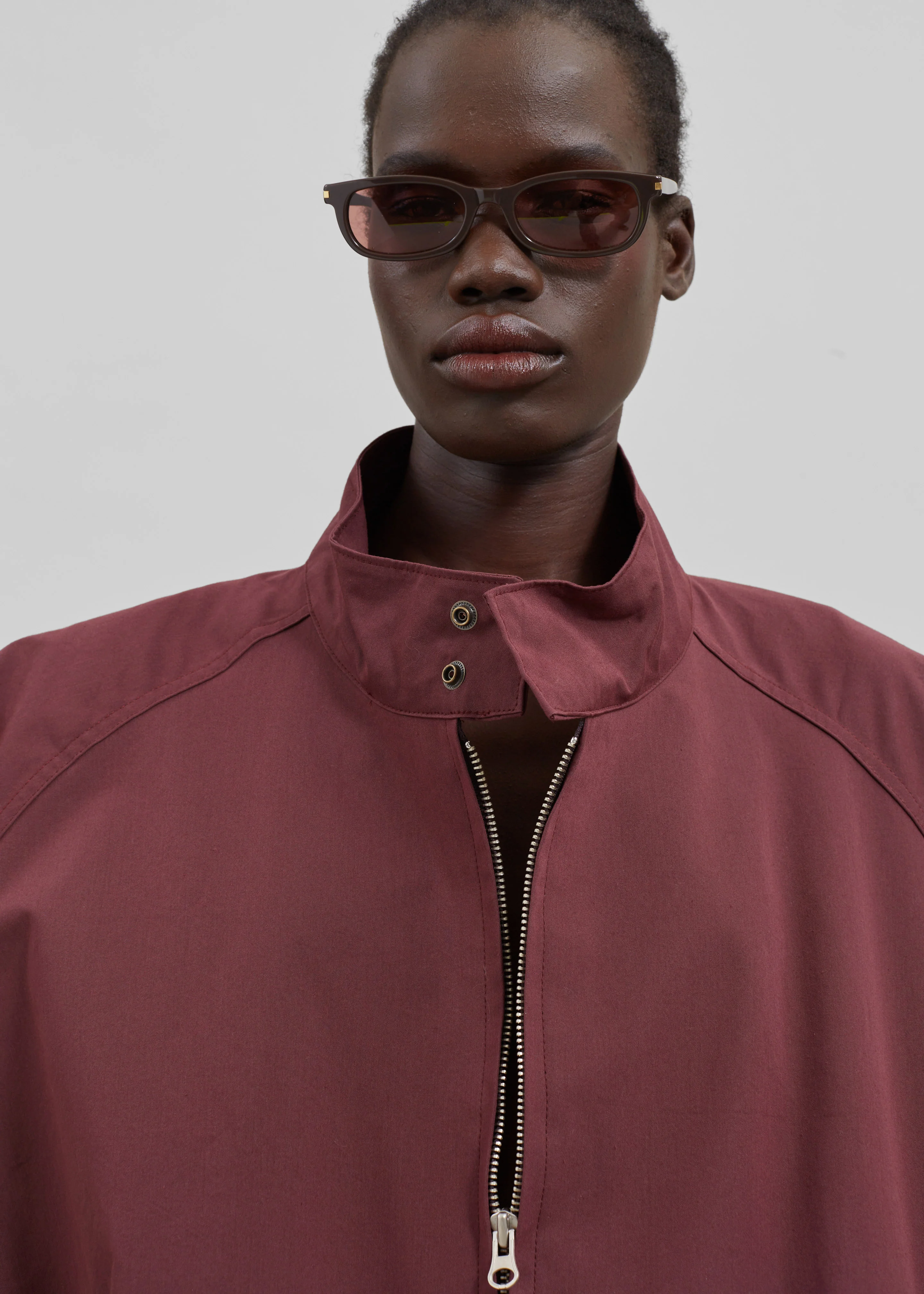 Lance Sleeveless Bomber Jacket - Burgundy - Image 8