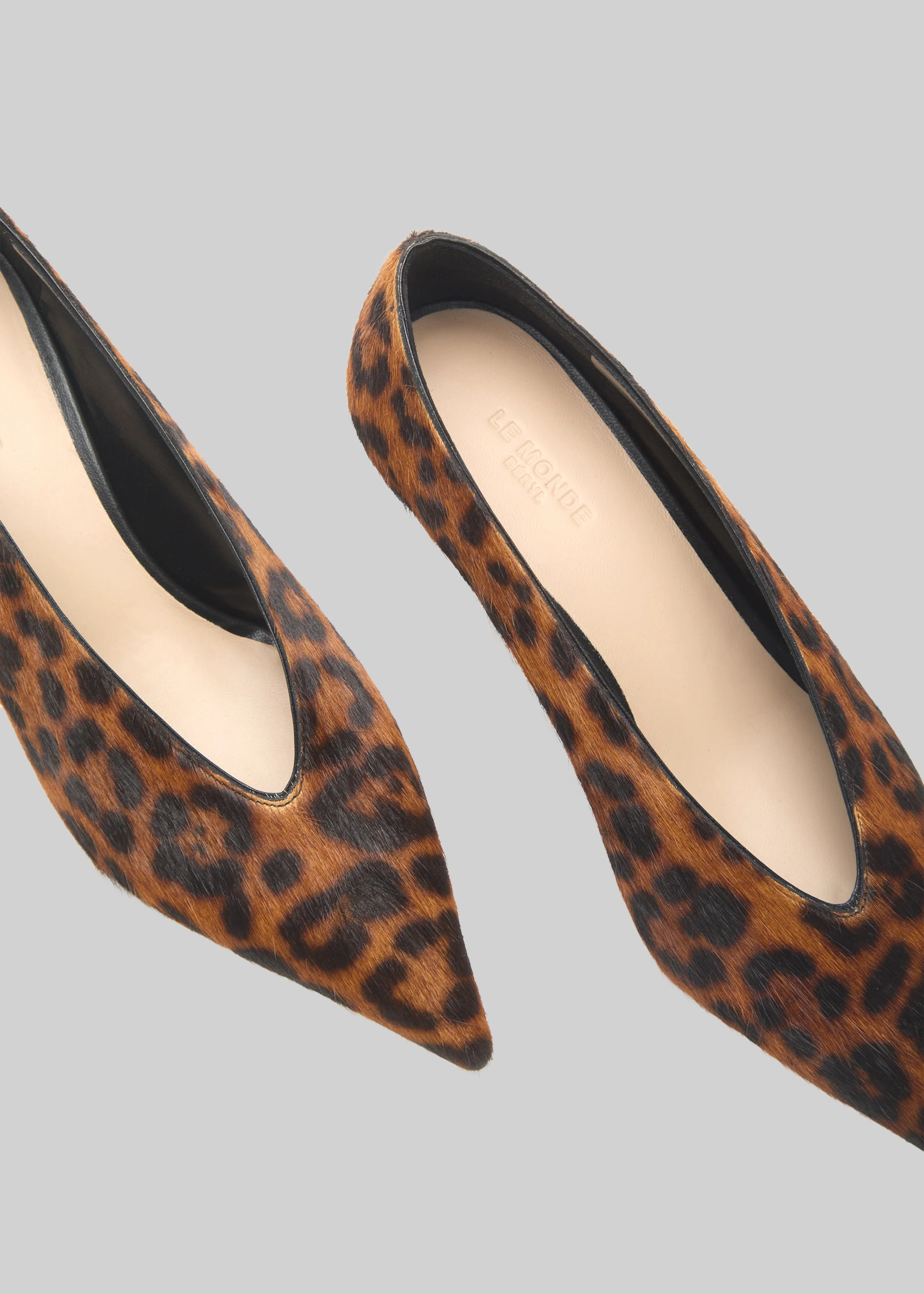Le Monde Beryl Babouche Kitten Heels - Leopard - Image 3