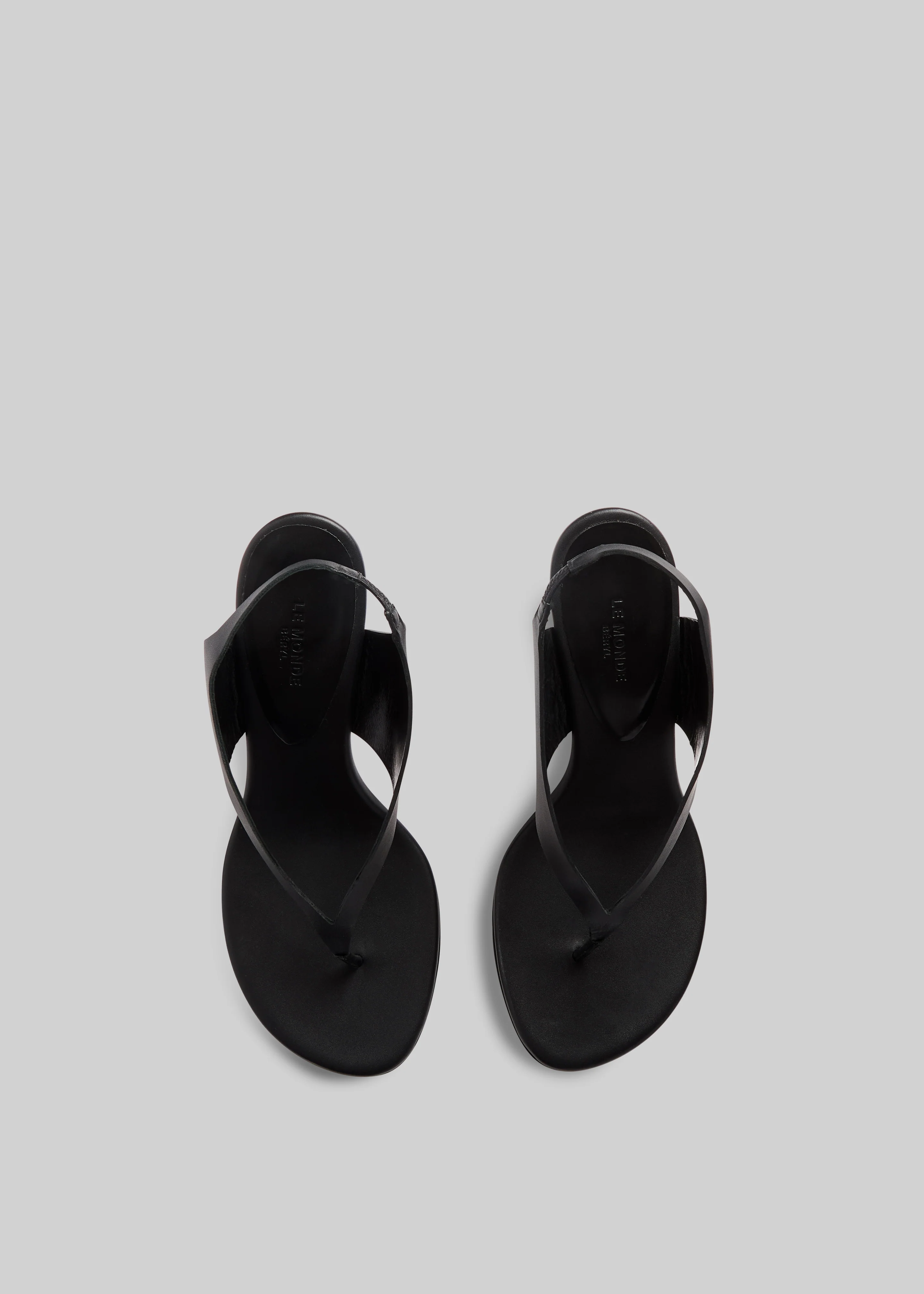 Le Monde Beryl Langley Thong Wedges - Black - Image 3