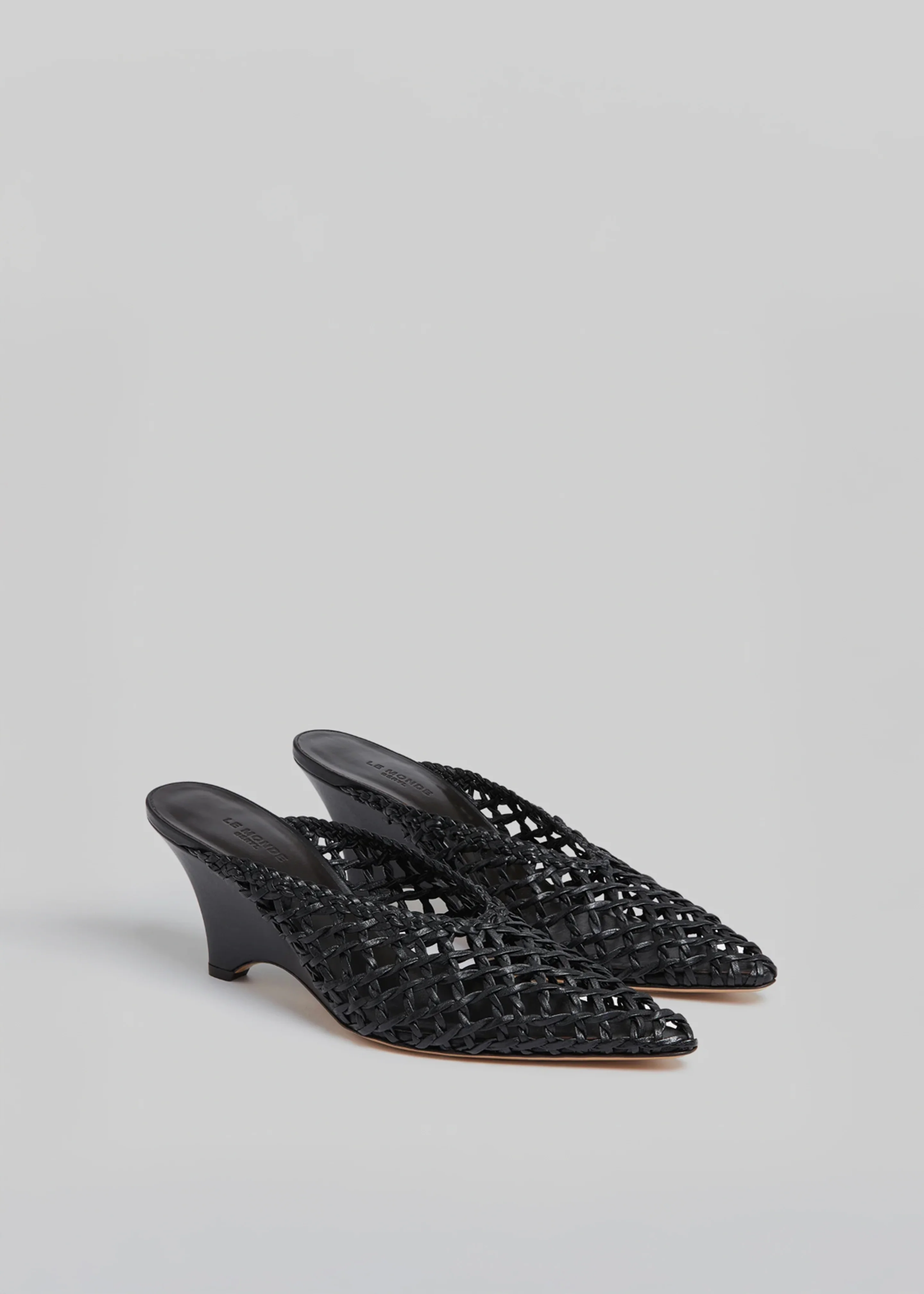 Le Monde Beryl Victoria Knotted Wedges - Black - Image 3