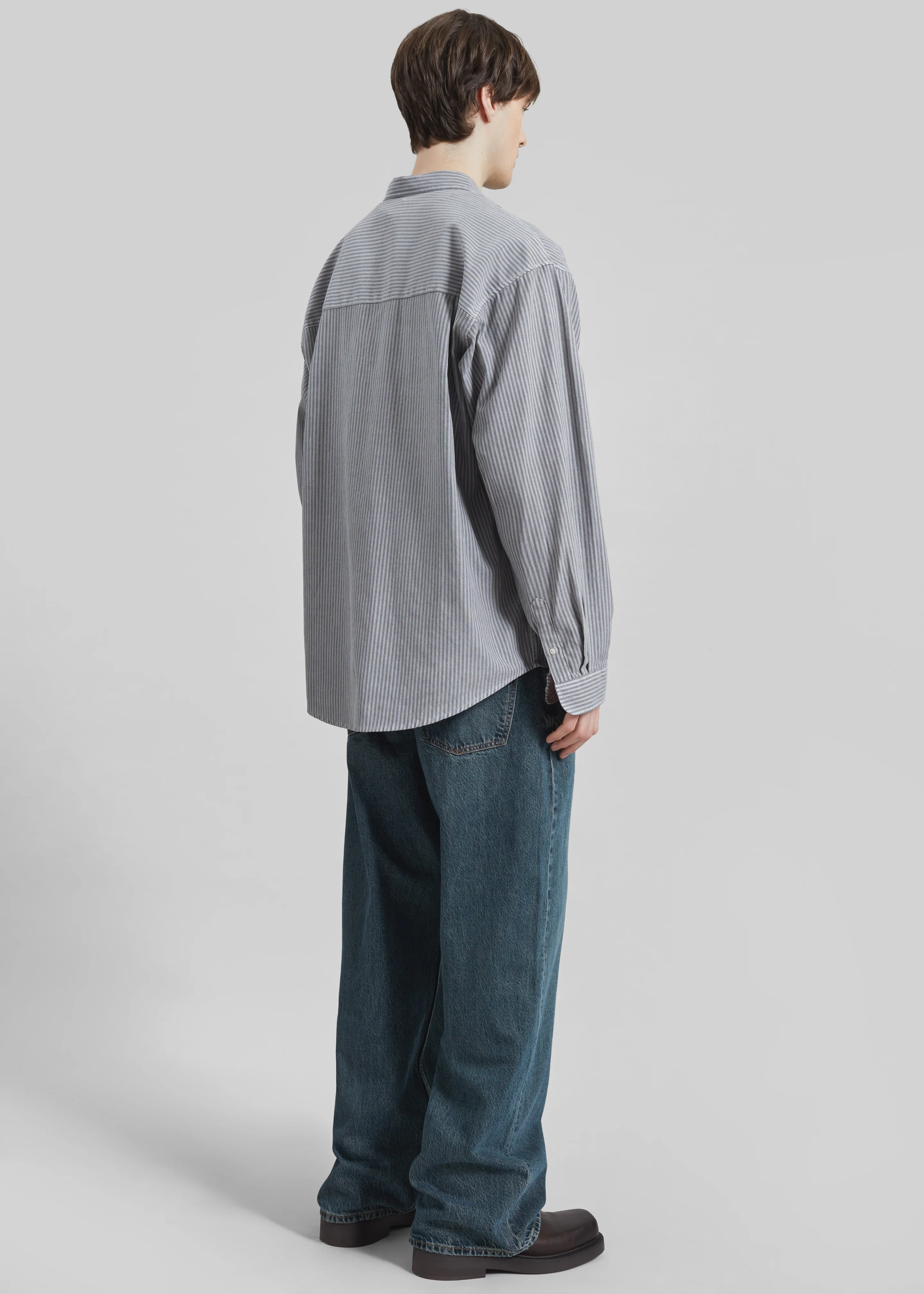 Legan Shirt - Grey Stripe - Image 8