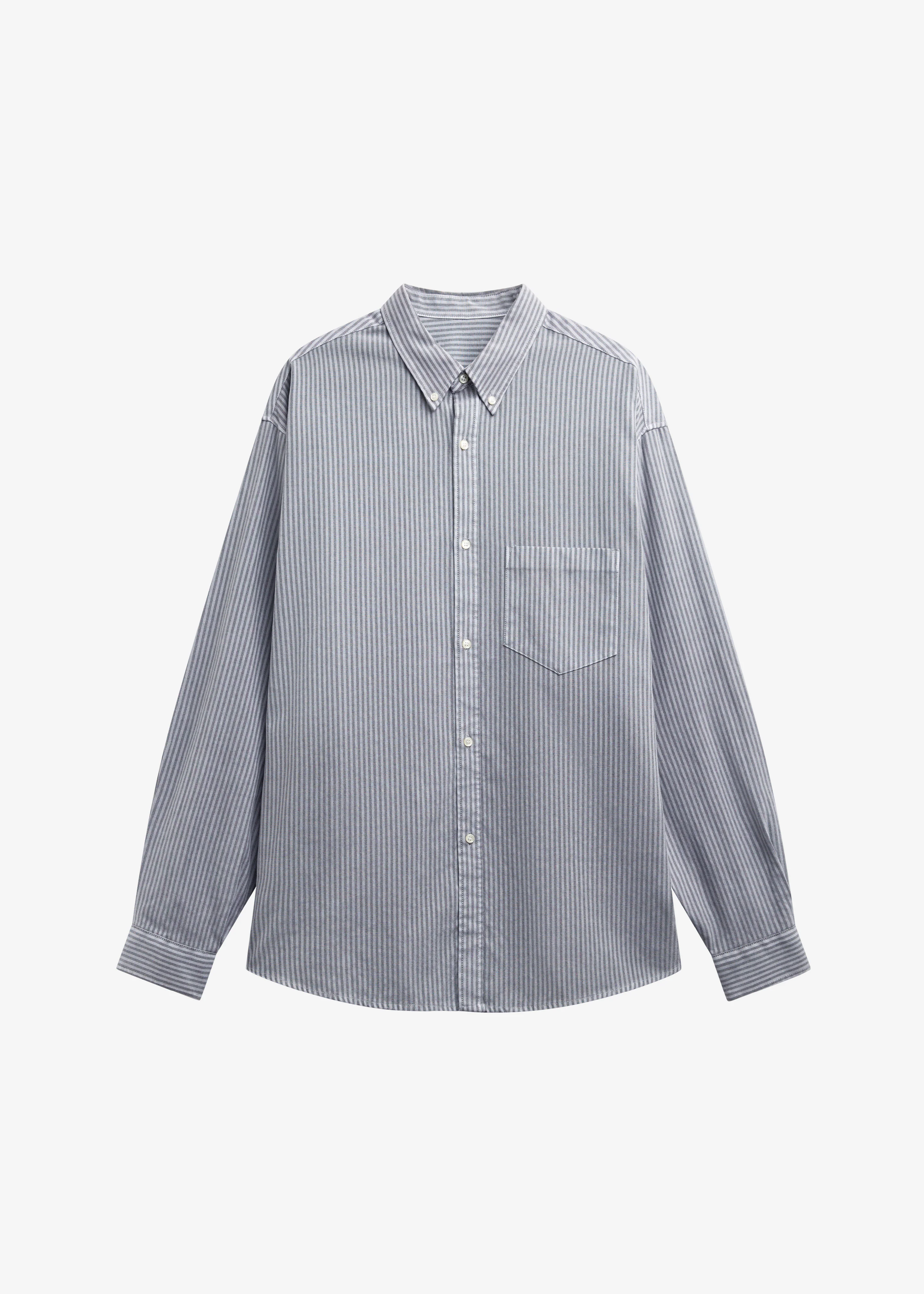 Legan Shirt - Grey Stripe - Image 9