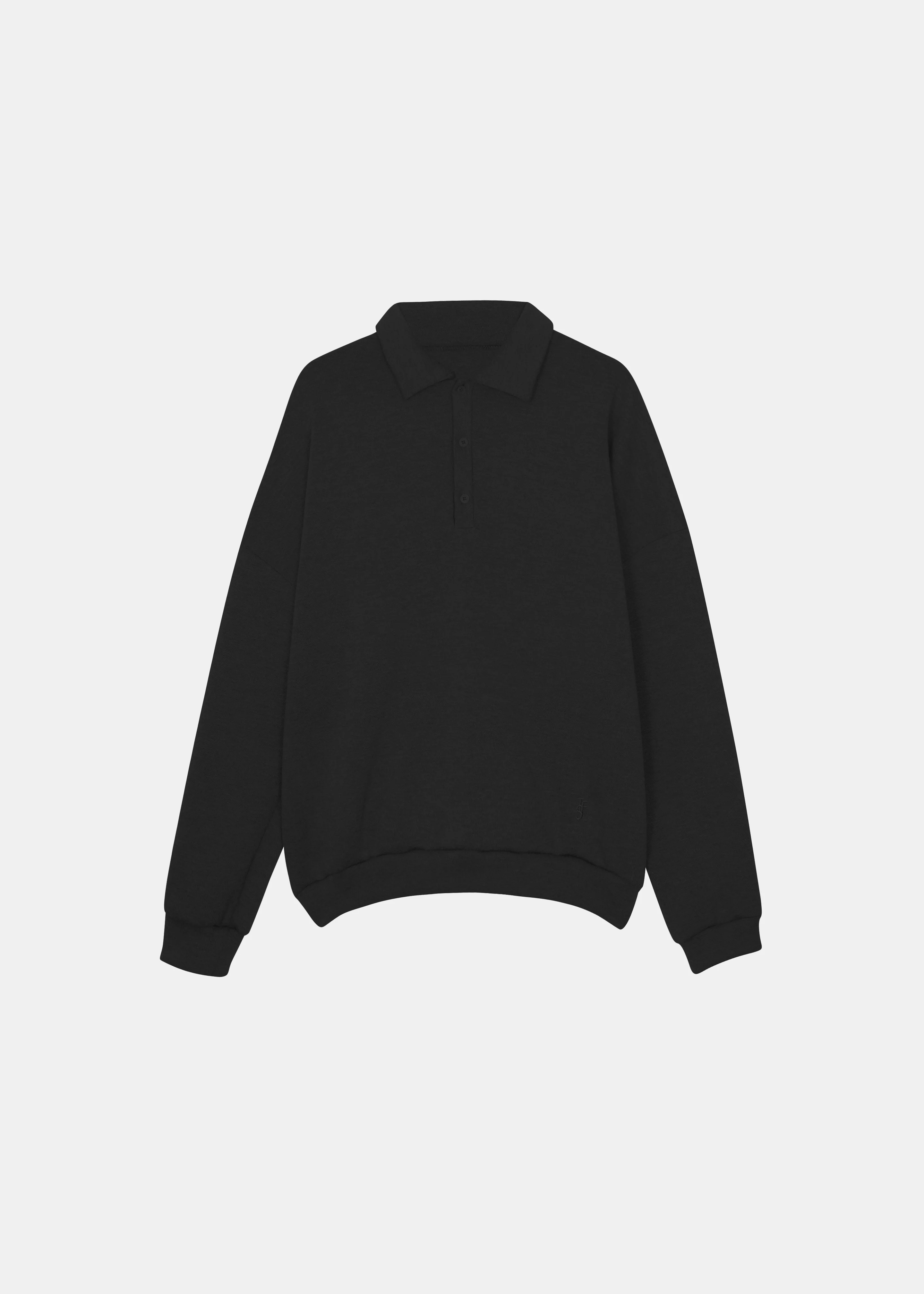 Lenham Polo Sweatshirt - Black - Image 6