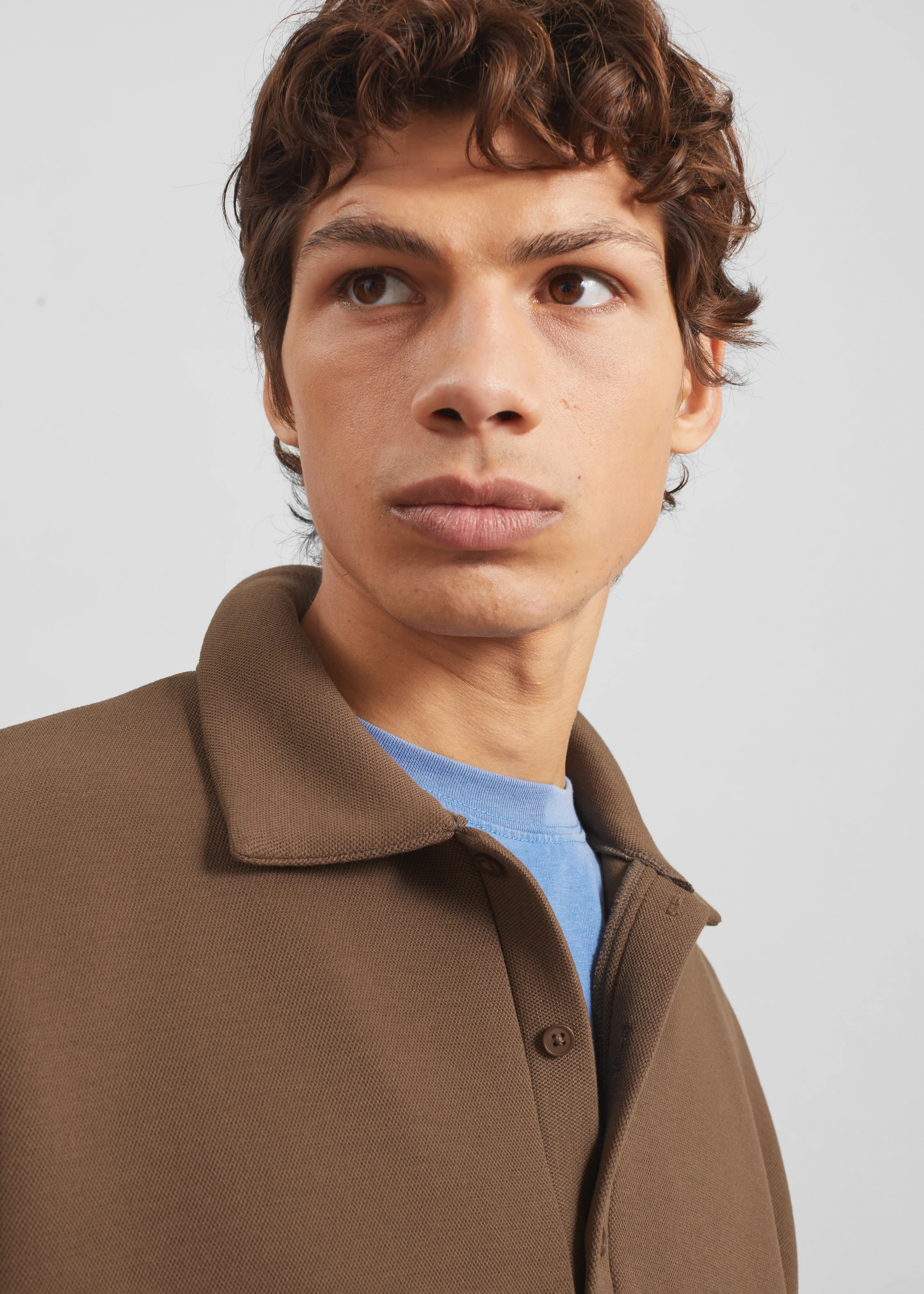 Lenham Polo Sweatshirt - Dark Camel - Image 3