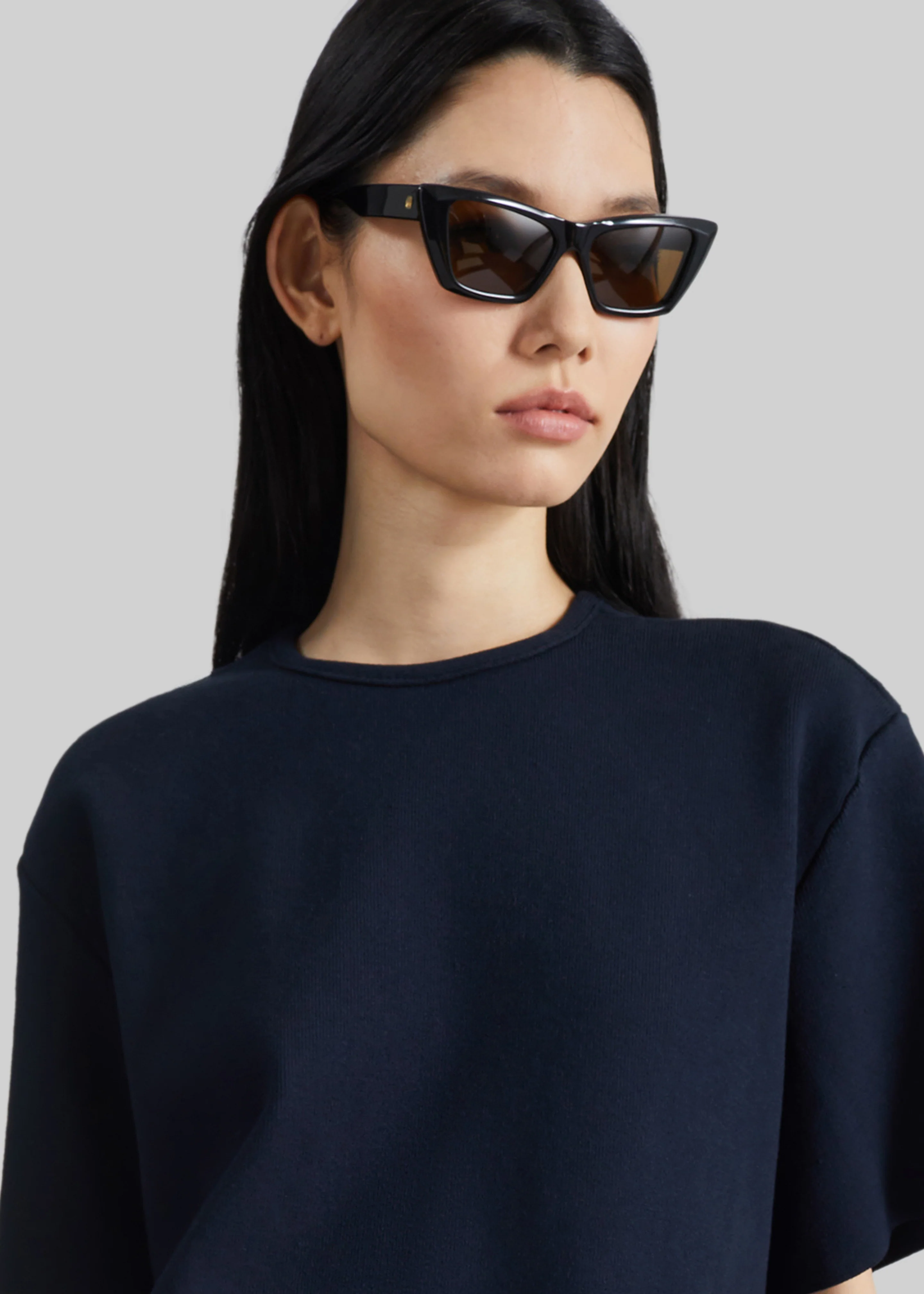 Leni Knit Oversized Top - Navy - Image 4