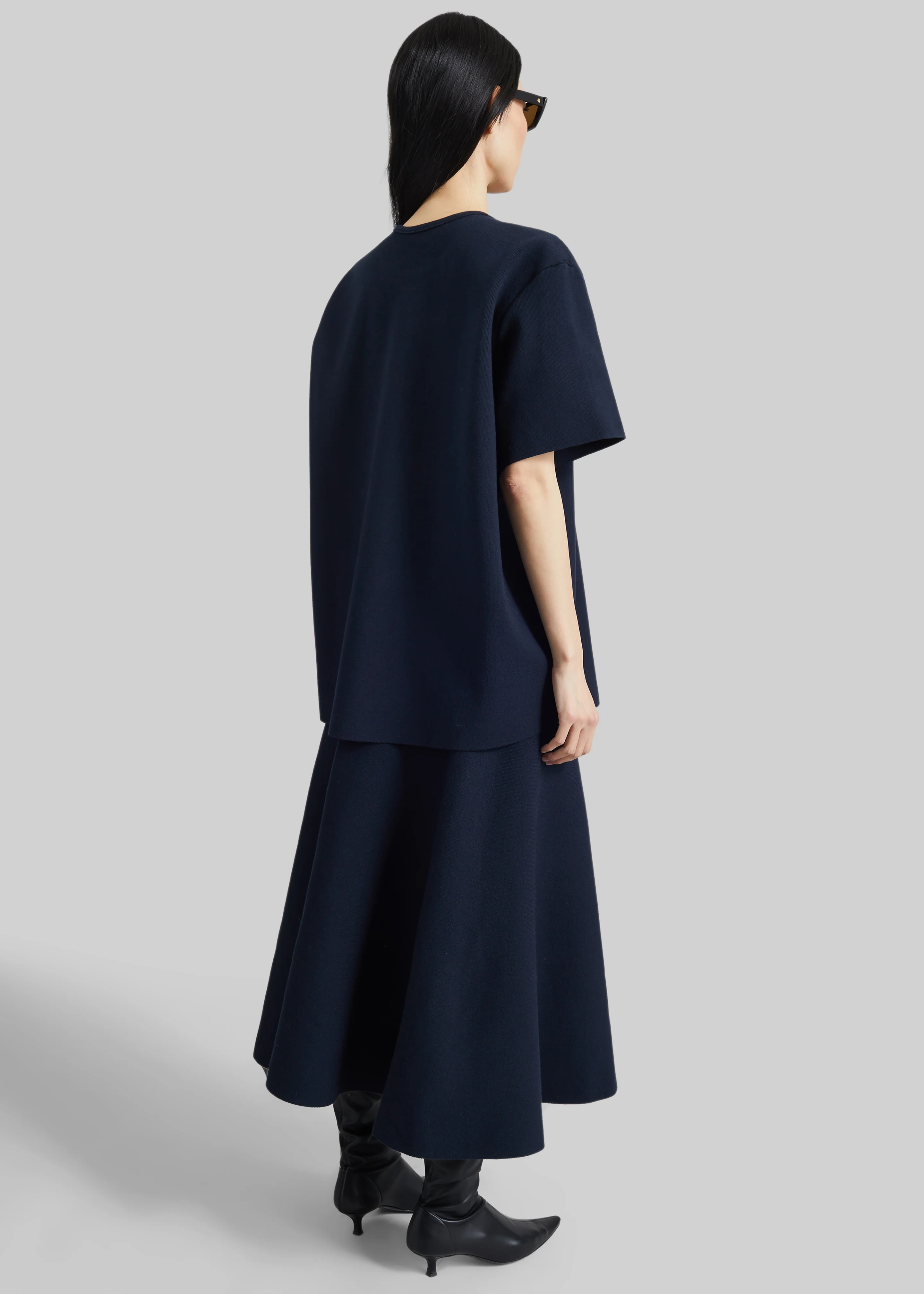 Leni Knit Oversized Top - Navy - Image 6