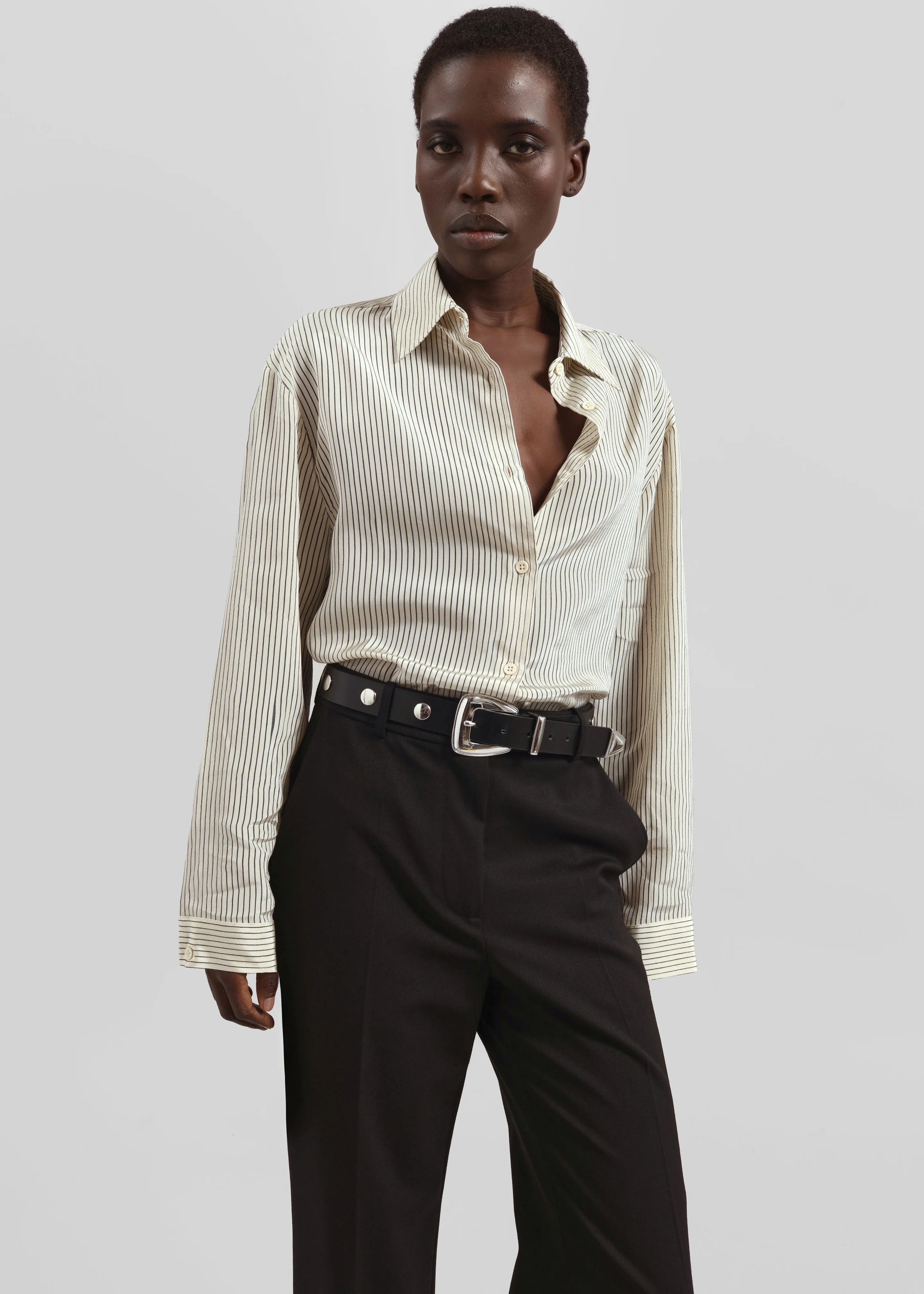Lenora Straight Trousers - Black - Image 5