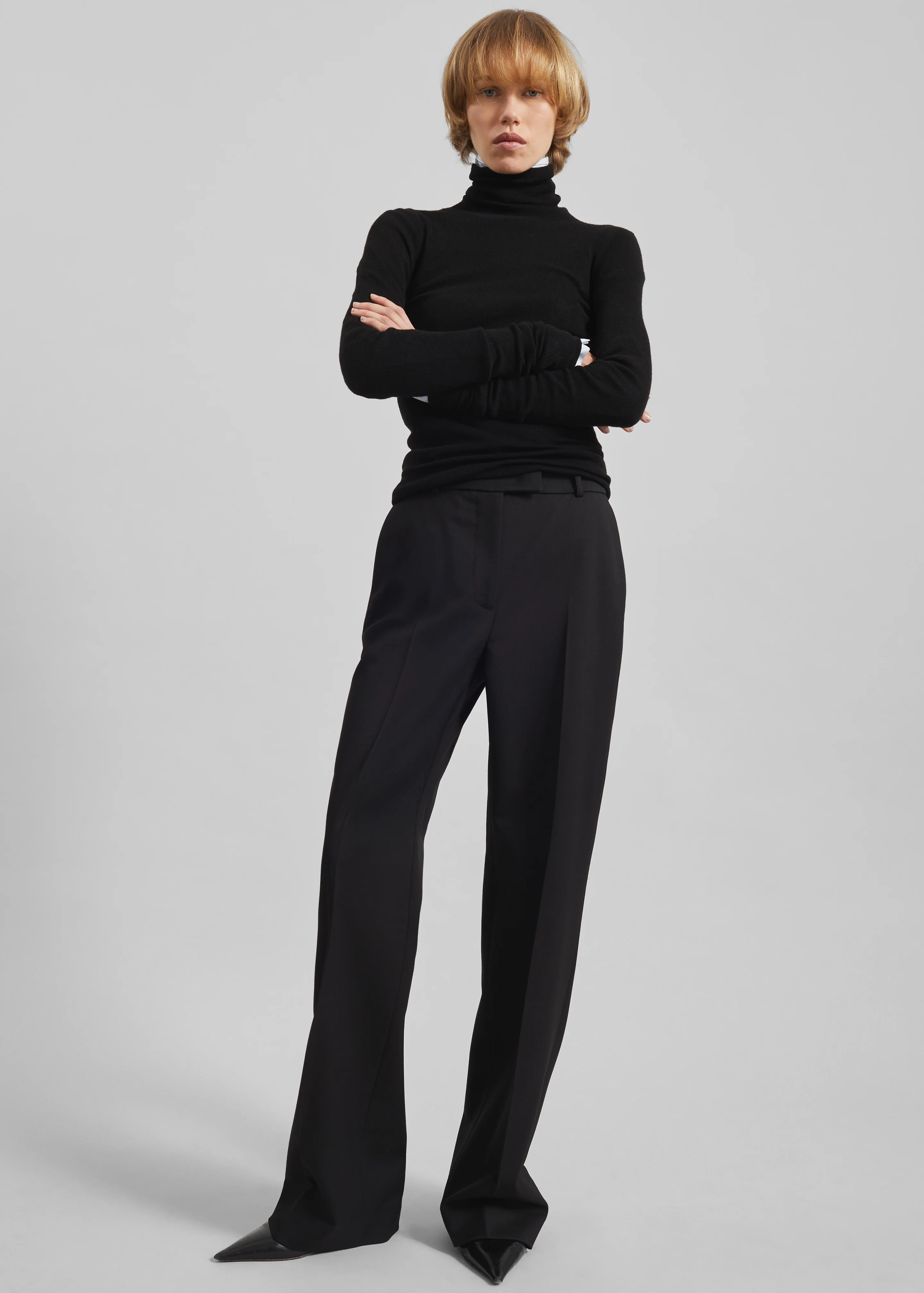 Lenora Straight Trousers - Black - Image 7