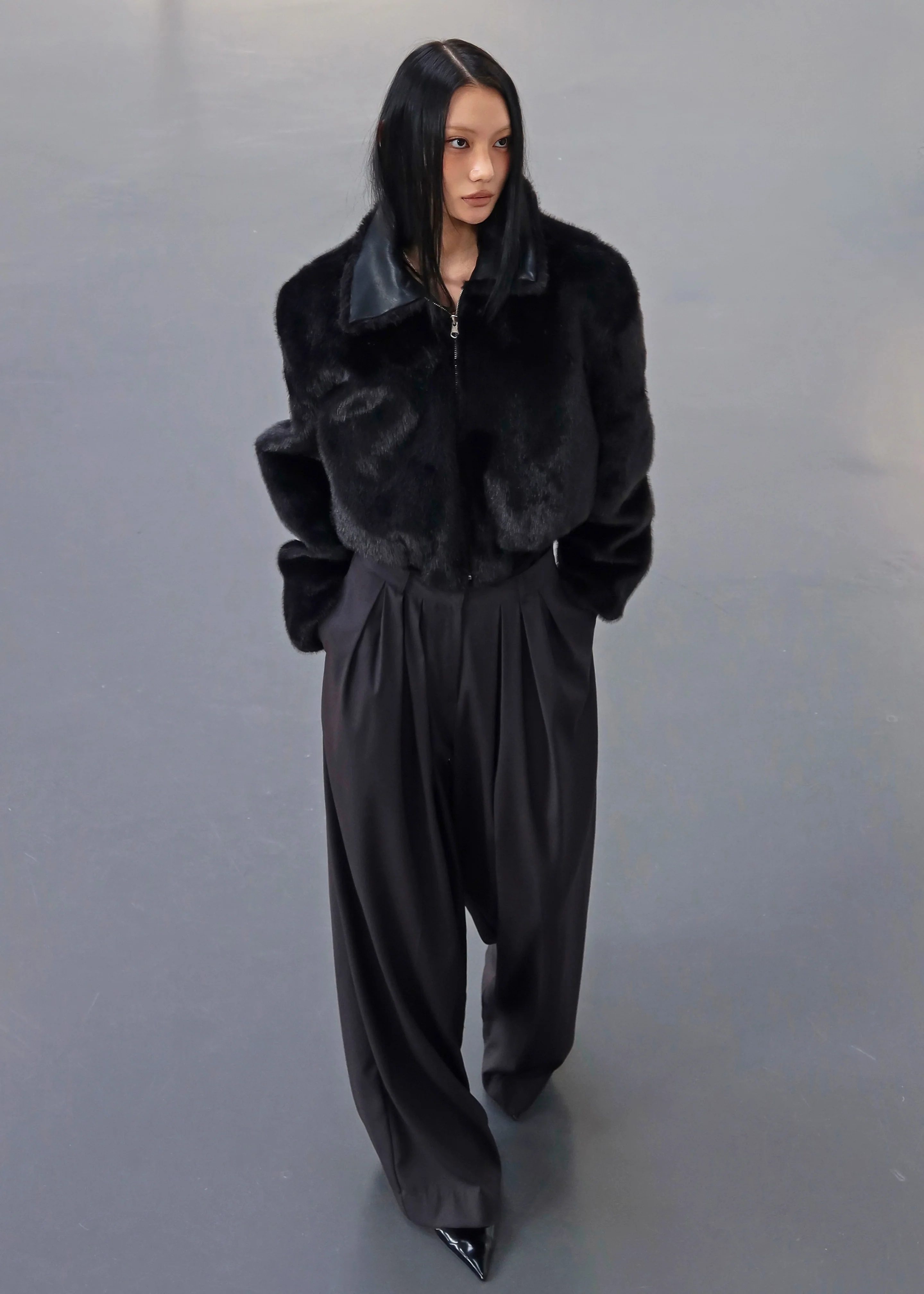 Leoben Reversible Bomber Jacket - Black - Image 3