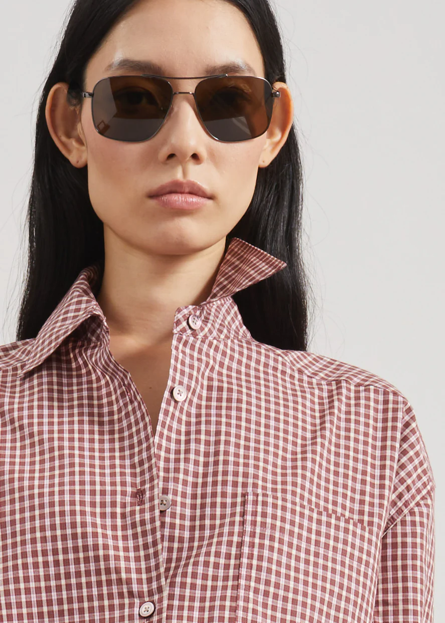 Lesja Cotton Shirt - Checked Red - Image 3