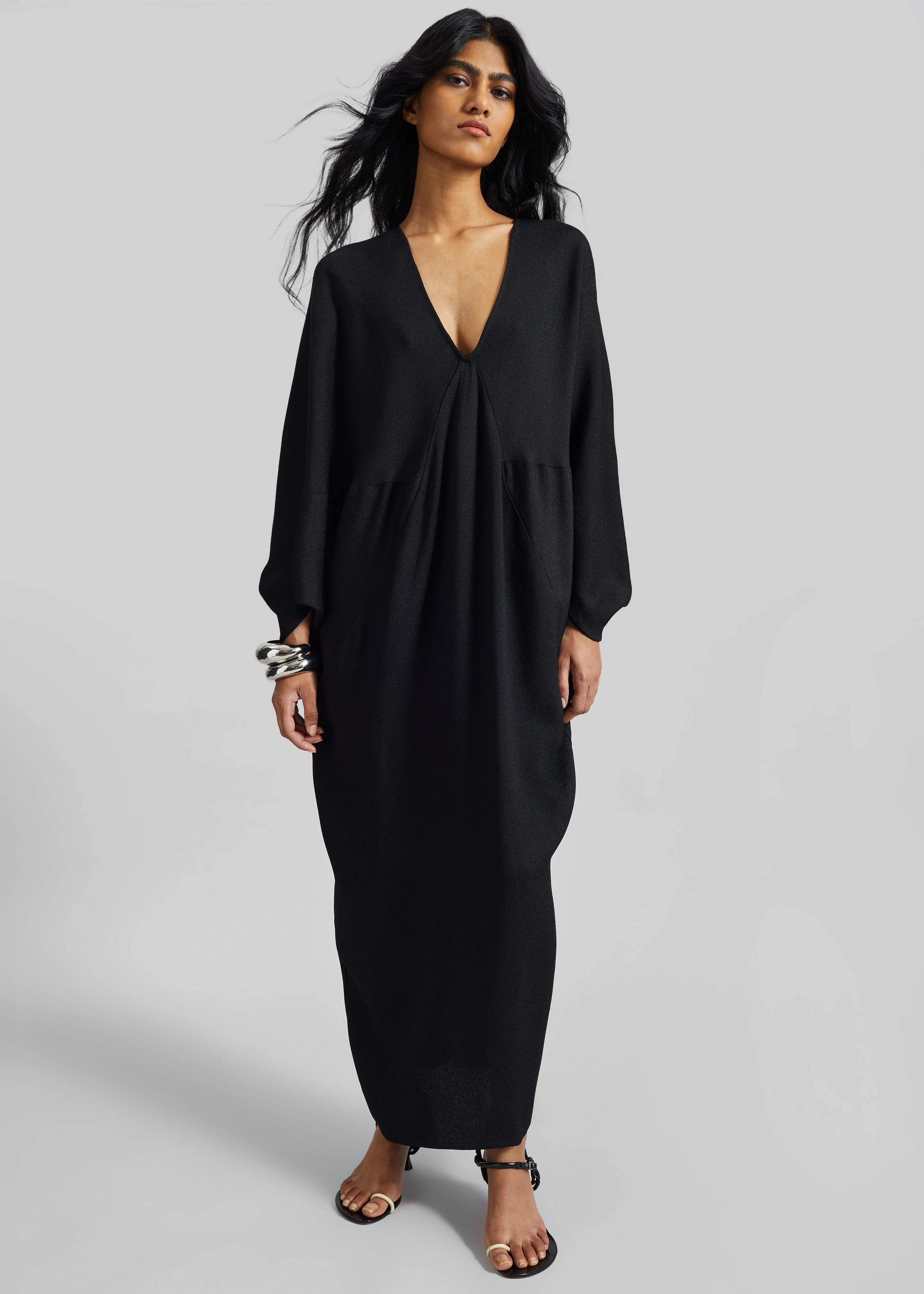 Lilia Kaftan Dress - Black