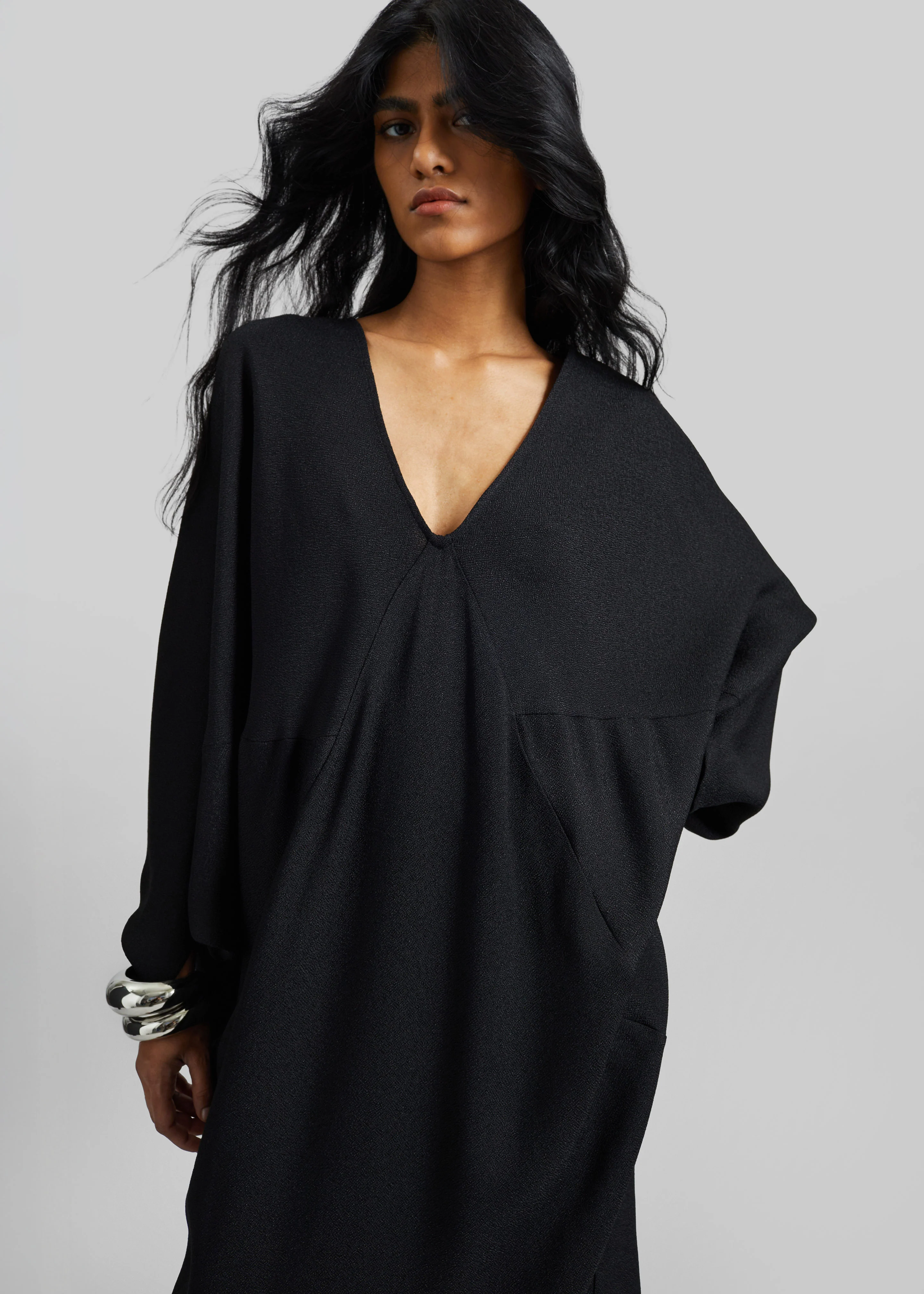 Lilia Kaftan Dress - Black - Image 2