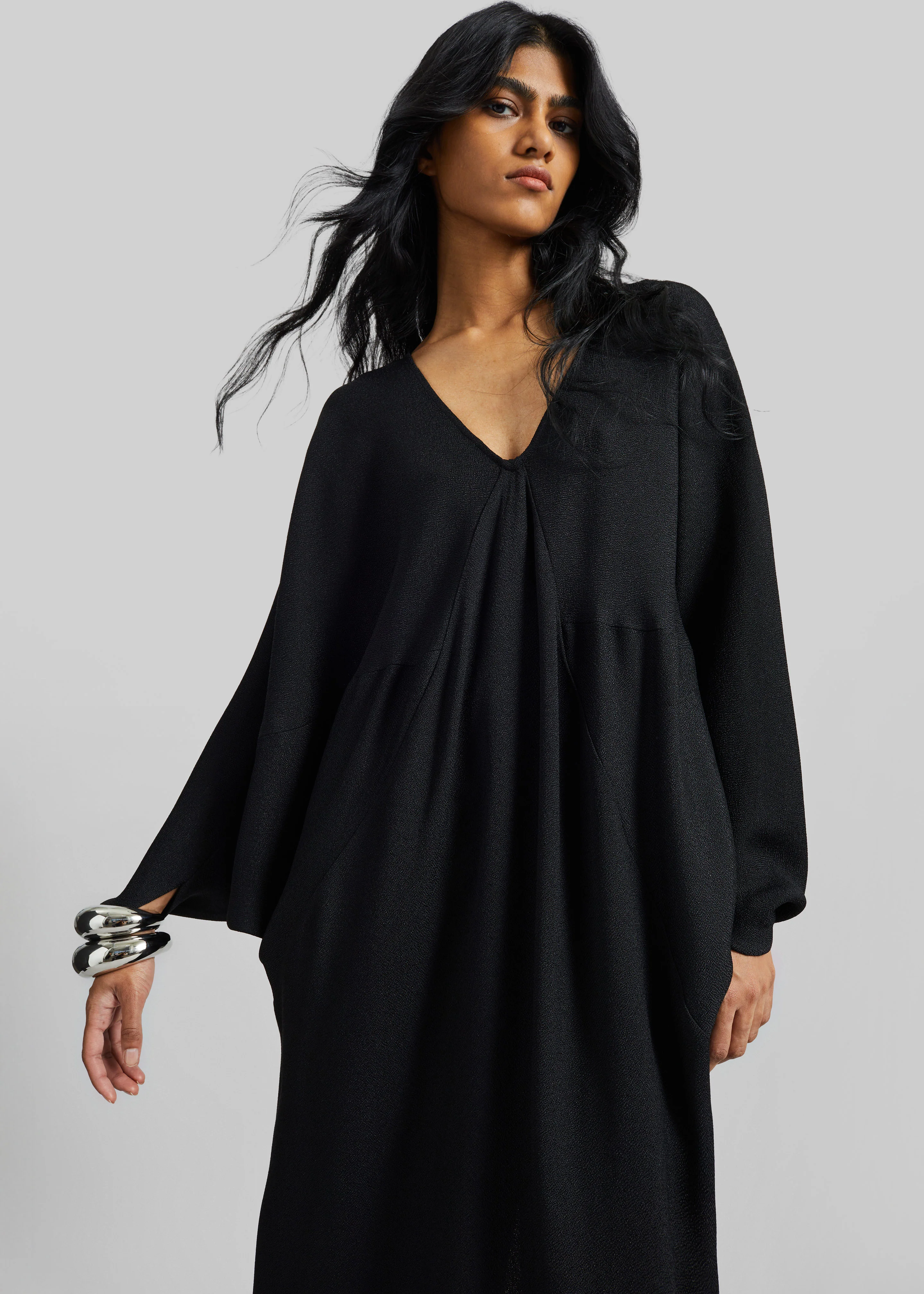 Lilia Kaftan Dress - Black - Image 5